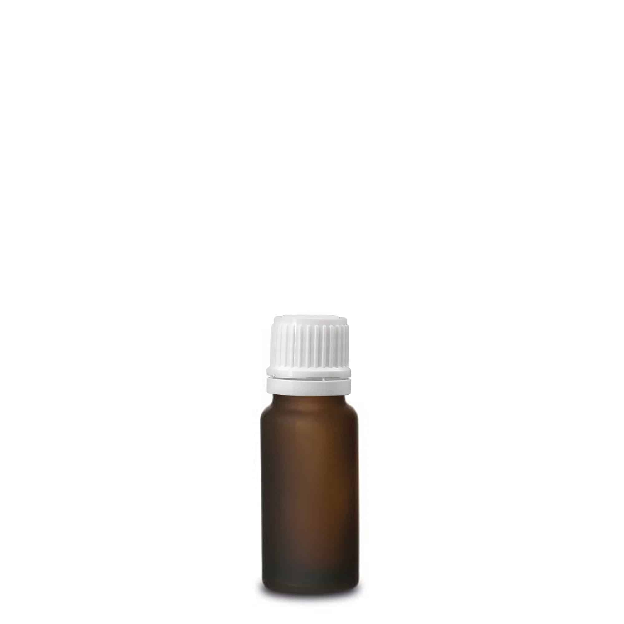 Flacone medico 10ml, vetro, marrone satinato, bocca: DIN 18