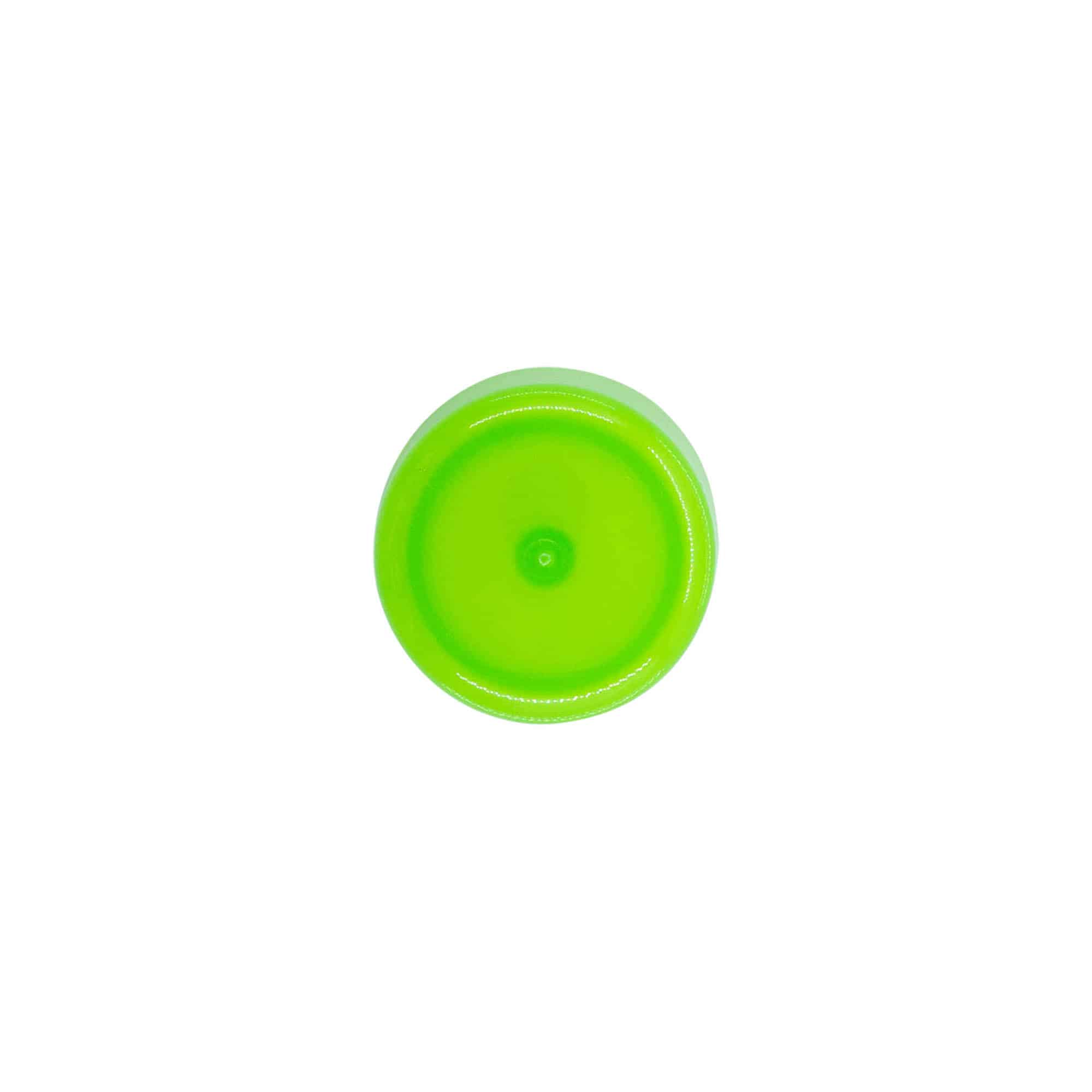 Tappo a vite con inserto riduttore dell'orifizio, plastica PP, verde, per imboccatura: 24/410