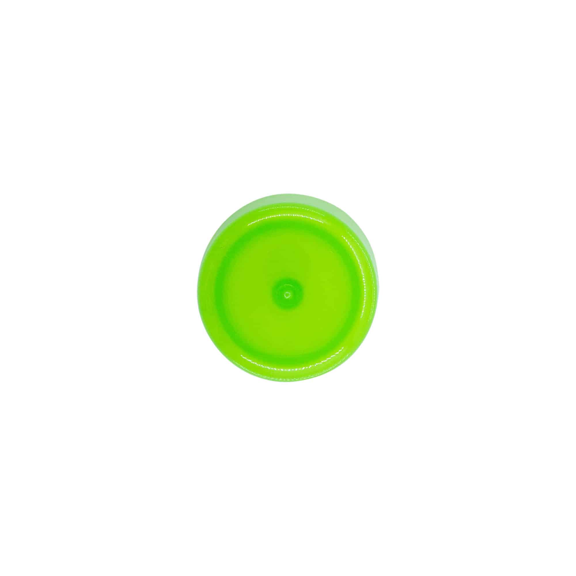 Tappo a vite con inserto a siringa, plastica PP, verde, per bocca: 24/410