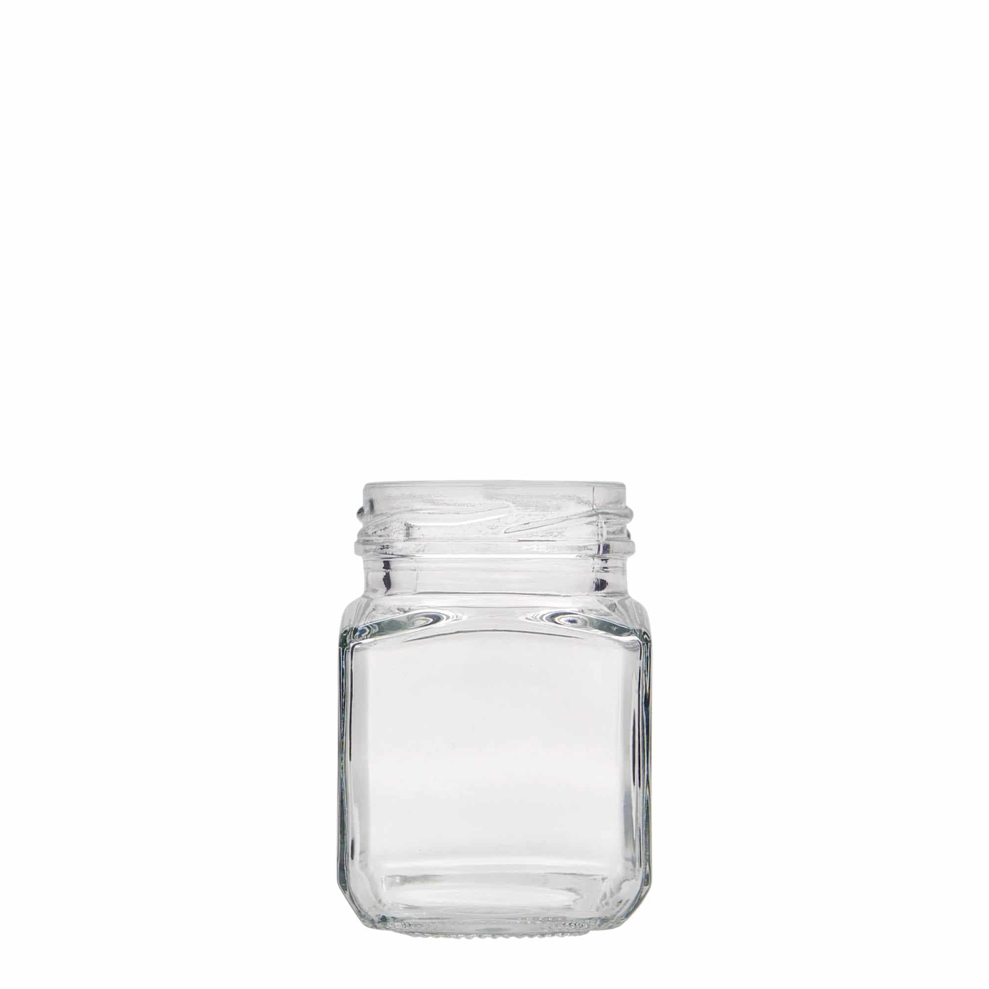 106 ml Vasetto quadrato, vetro, imboccatura: Twist-Off (TO 48)