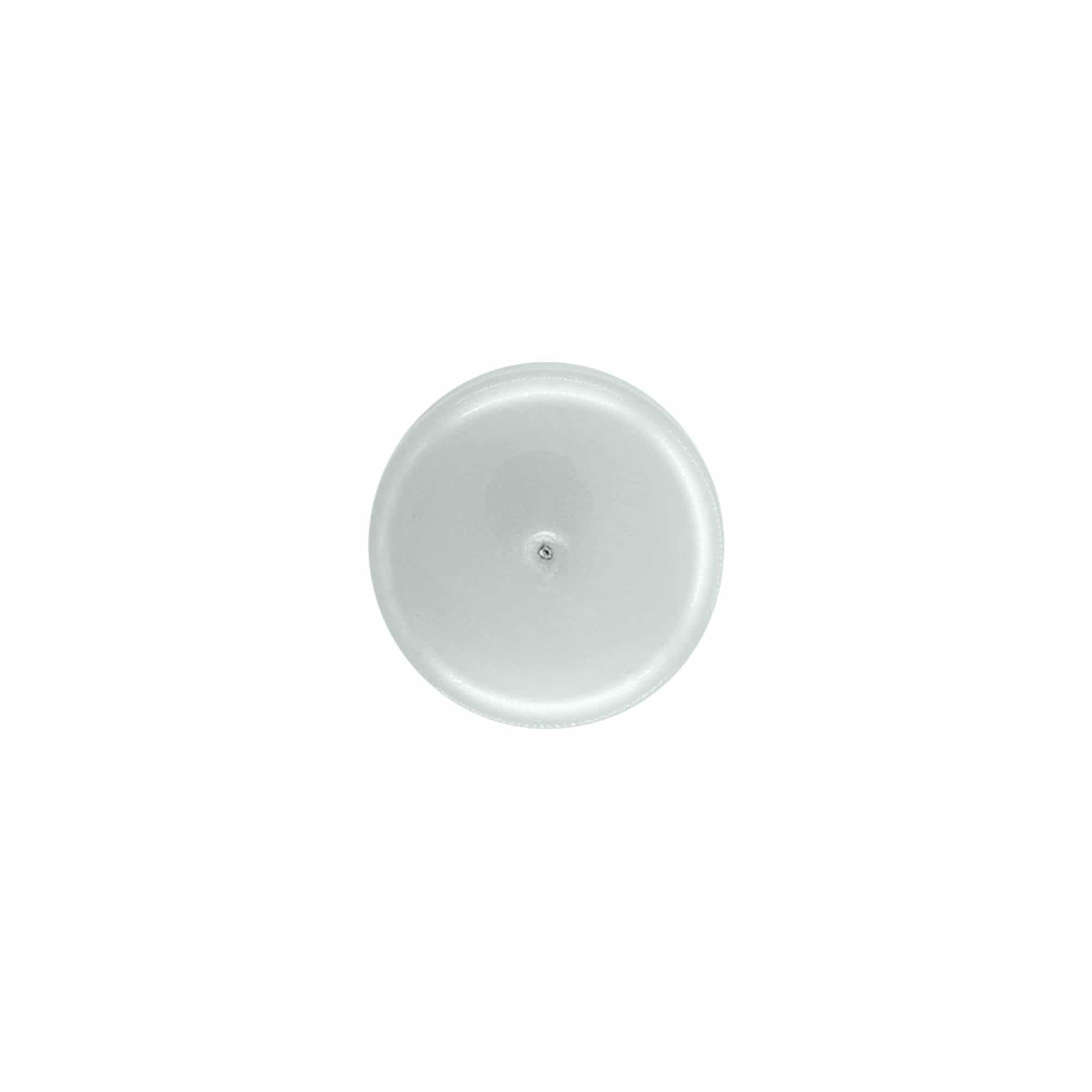 Tappo a vite con inserto per siringa, plastica PP, argento, per bocca: 24/410 Tappo a vite con inserto per siringa, plastica PP, argento, per bocca: 24/410