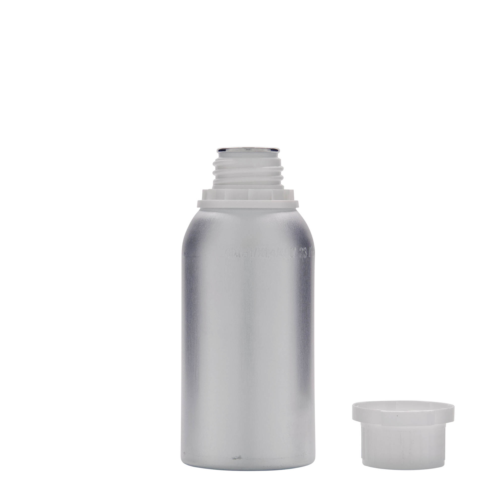 Bottiglia in alluminio da 275 ml, metallo, argento, bocca: DIN 32