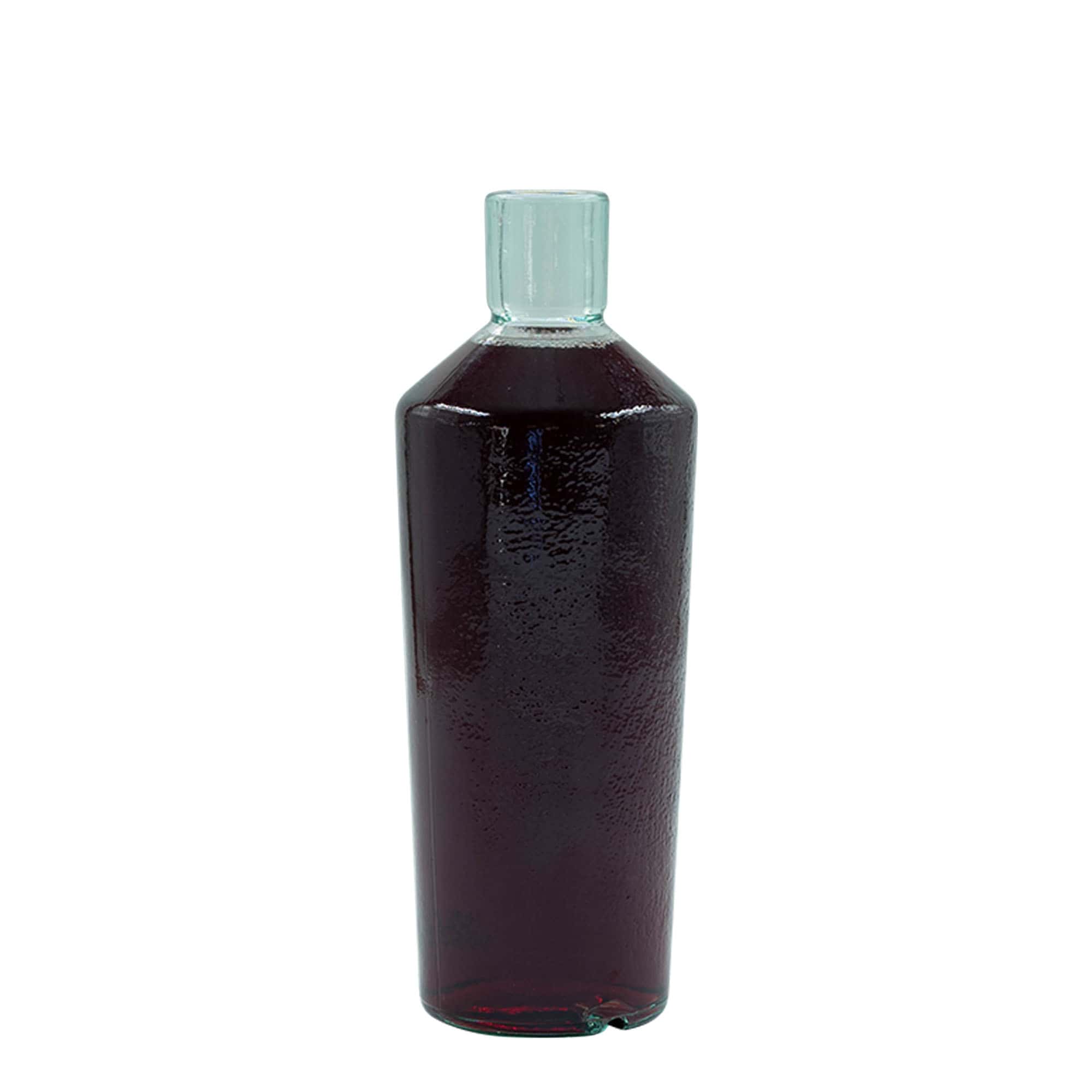 Bottiglia di vetro artigianale da 700 ml 'Primal', bocca: sughero