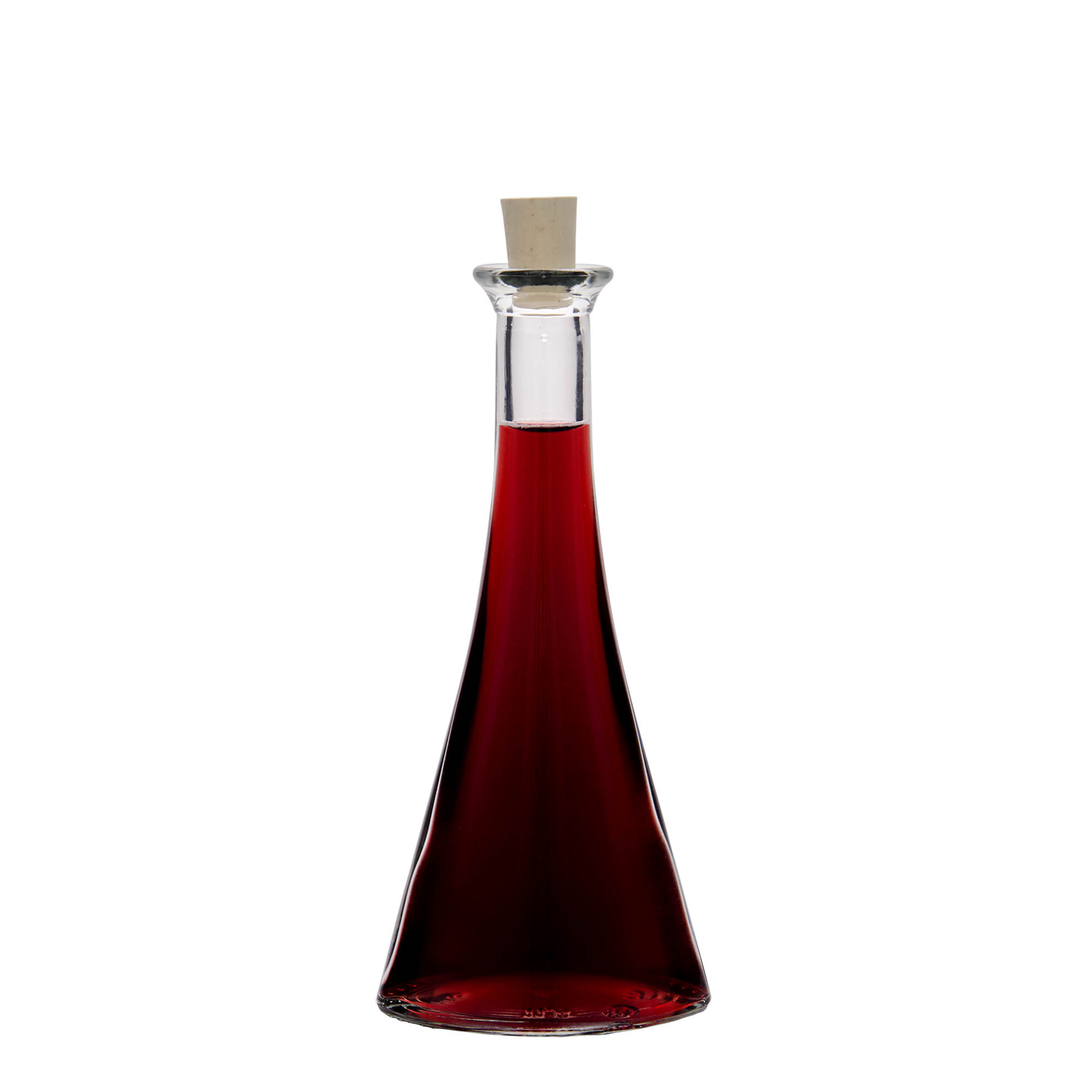 Bottiglia di vetro da 100 ml 'Veronica', semitonda, bocca: sughero