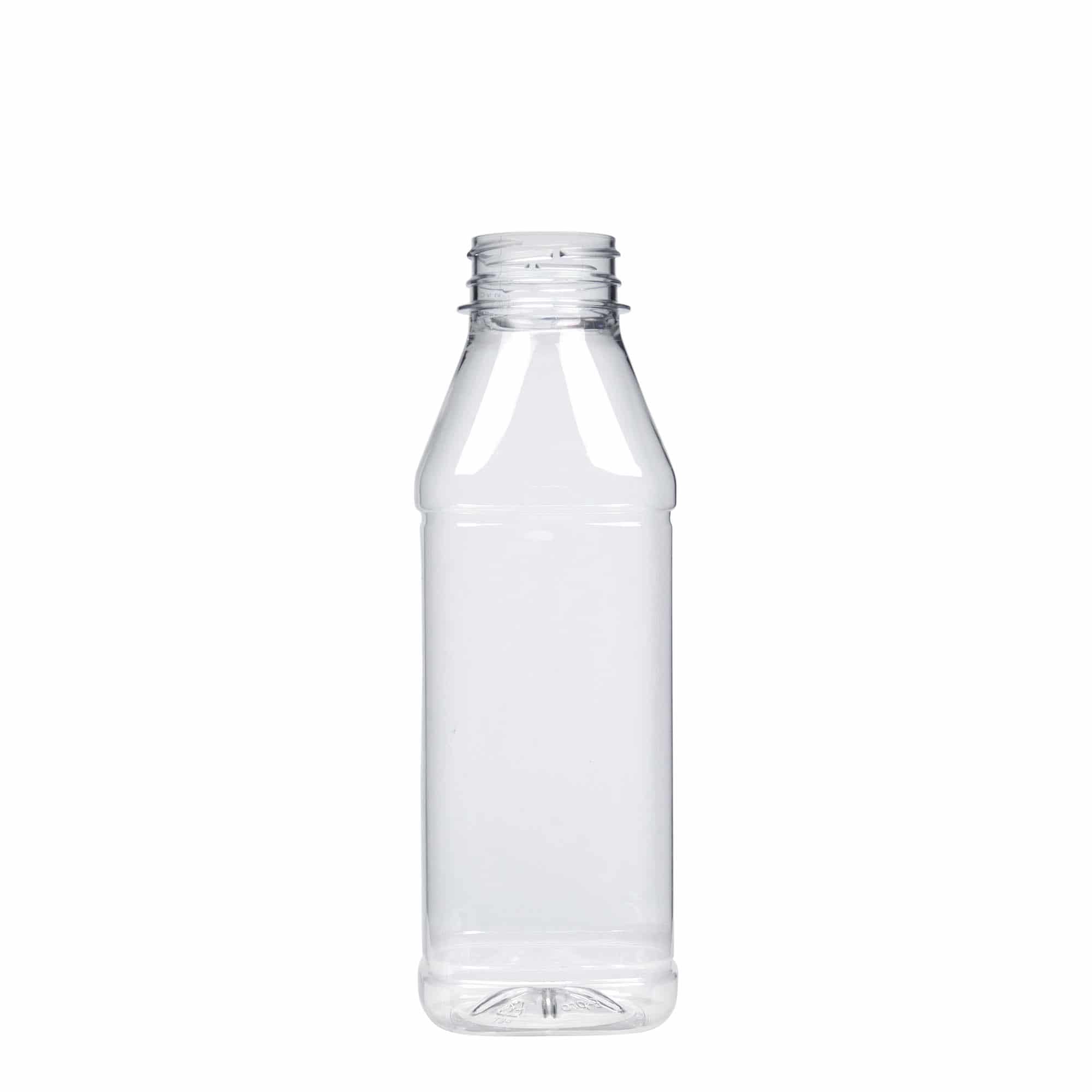 500 ml Bottiglia PET 'Milk and Juice Carré', quadrata, plastica, imboccatura: 38 mm 500 ml Bottiglia PET 'Milk and Juice Carré', quadrata, plastica, imboccatura: 38 mm
