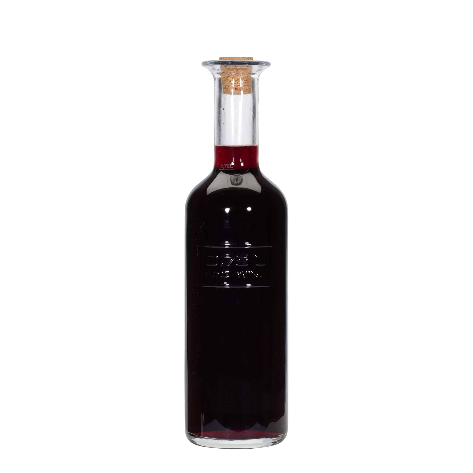 Bottiglia di vetro da 750 ml 'Optima Fine Wine', bocca: sughero