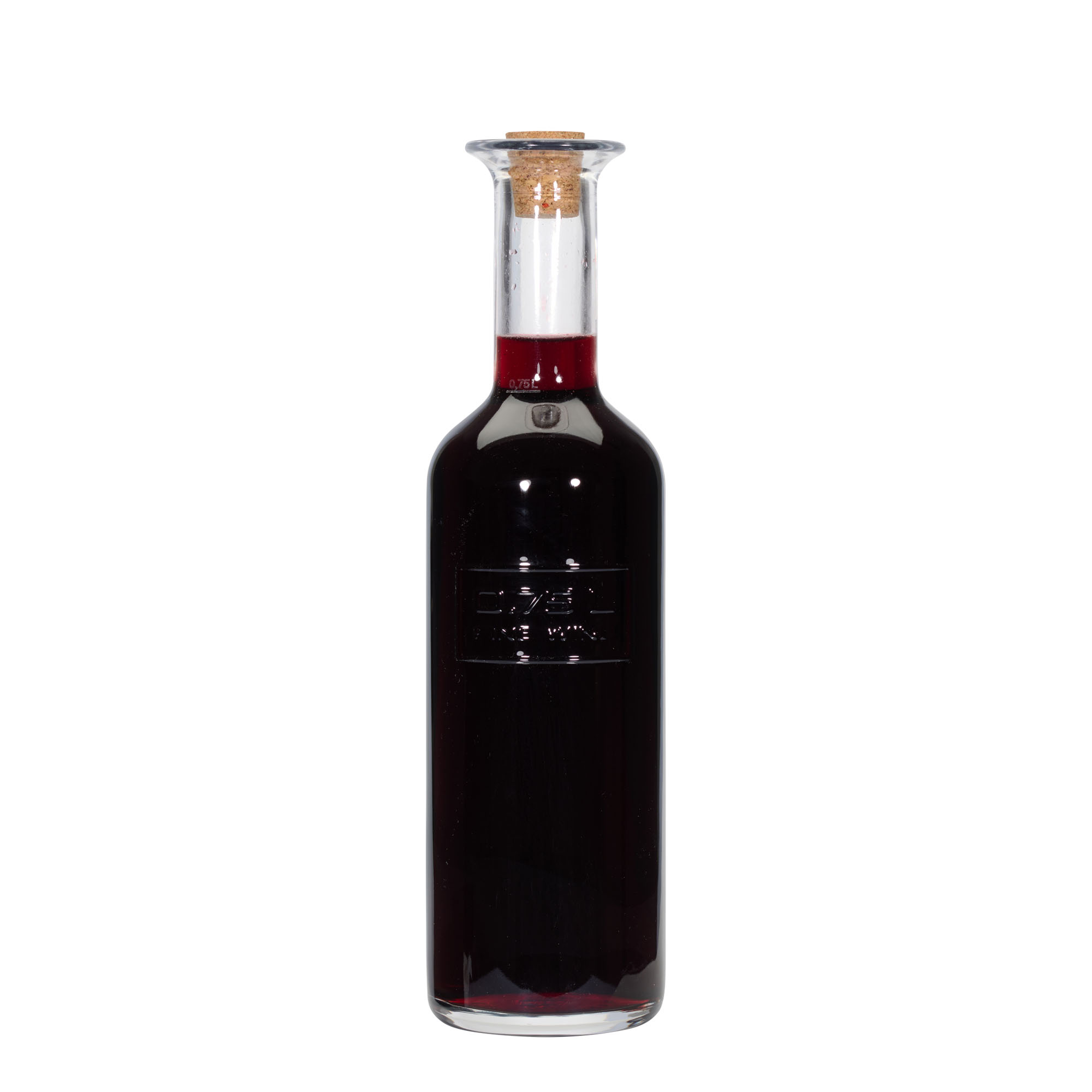 Bottiglia di vetro da 750 ml 'Optima Fine Wine', bocca: sughero Bottiglia di vetro da 750 ml 'Optima Fine Wine', bocca: sughero