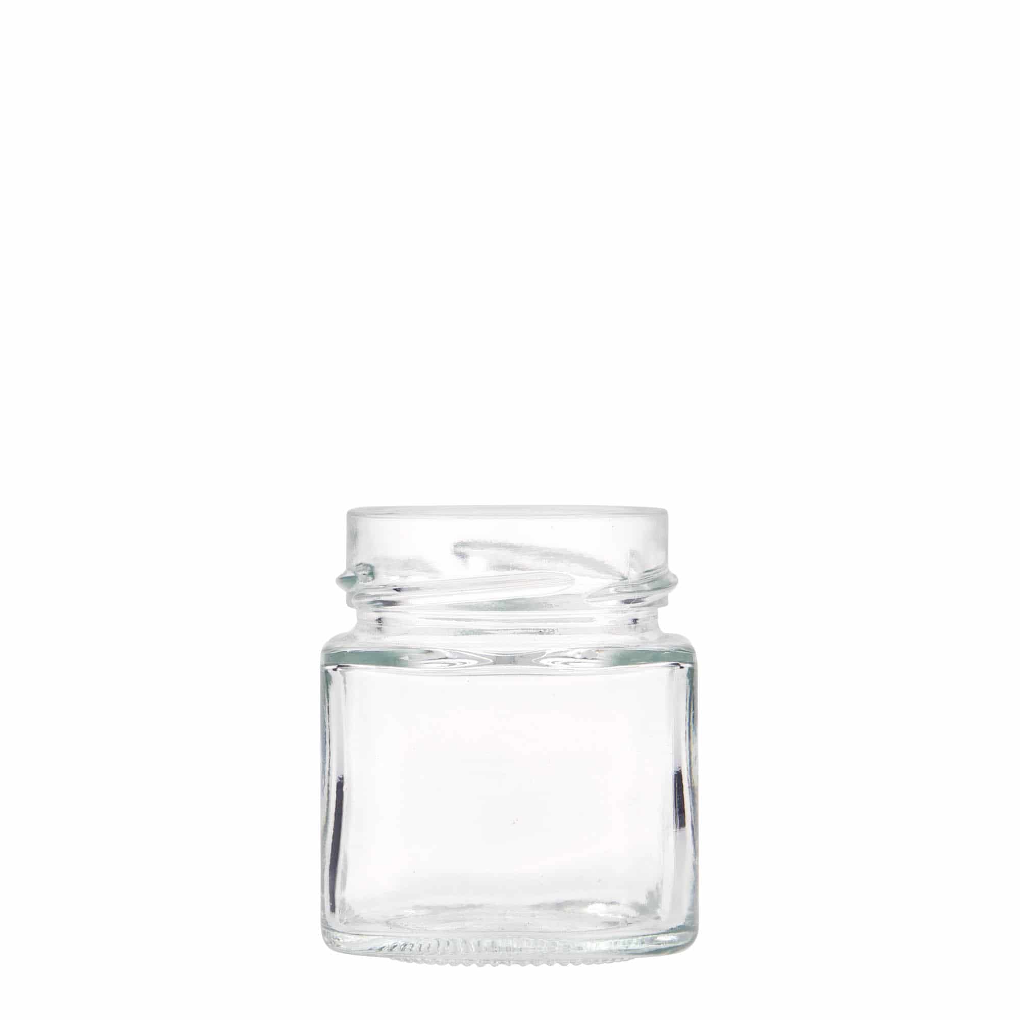156 ml Vasetto quadrato, vetro 'Funny', imboccatura: Twist-Off Deep (DTO 58) 156 ml Vasetto quadrato, vetro 'Funny', imboccatura: Twist-Off Deep (DTO 58)