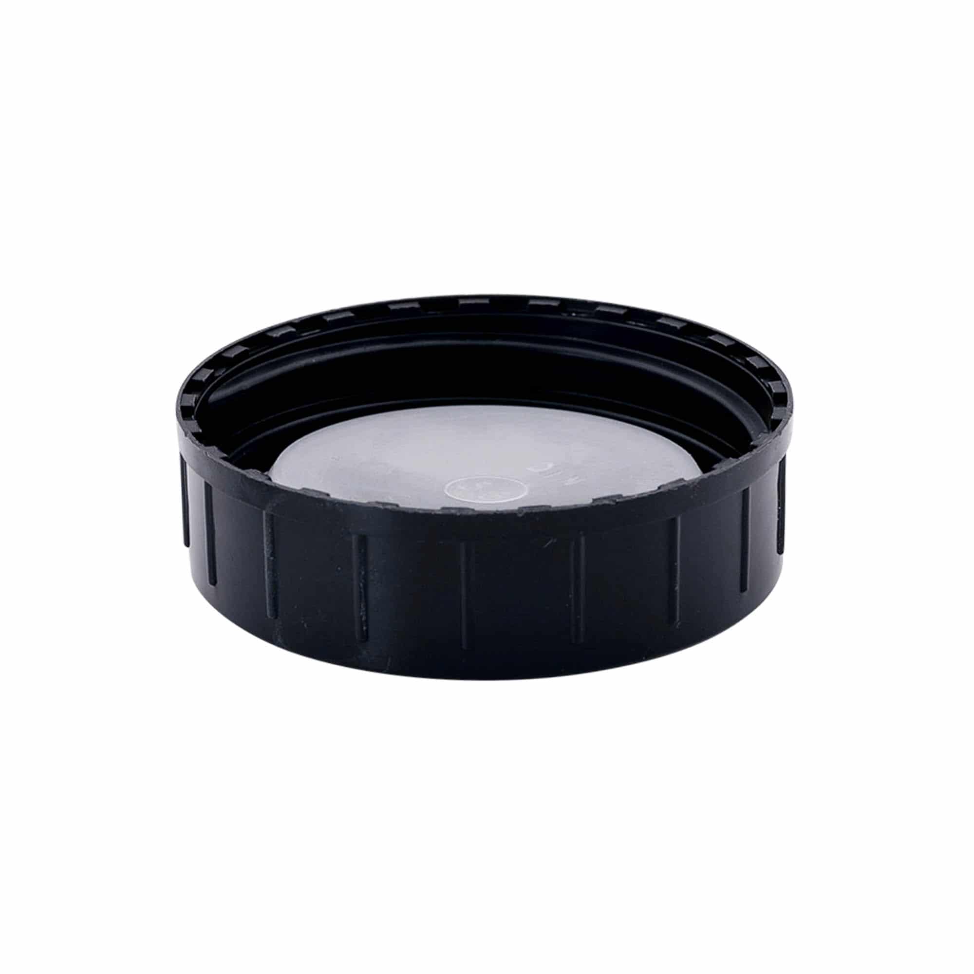 Tappo a vite, plastica PP, nero, per imboccatura: DIN 55