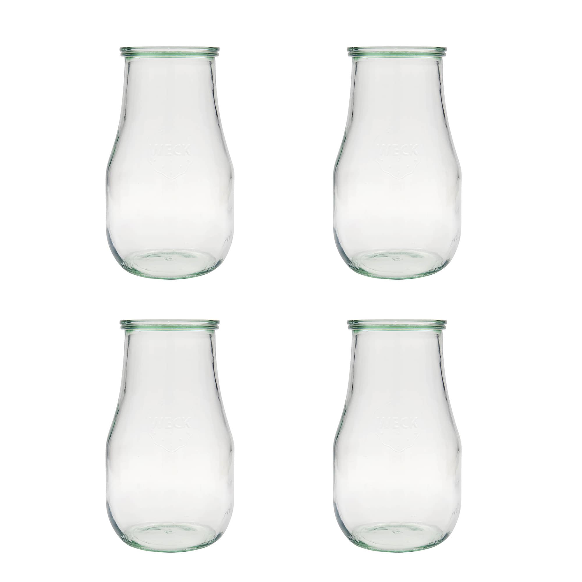4x 2700 ml vaso WECK a tulipano con coperchio in vetro RR 100