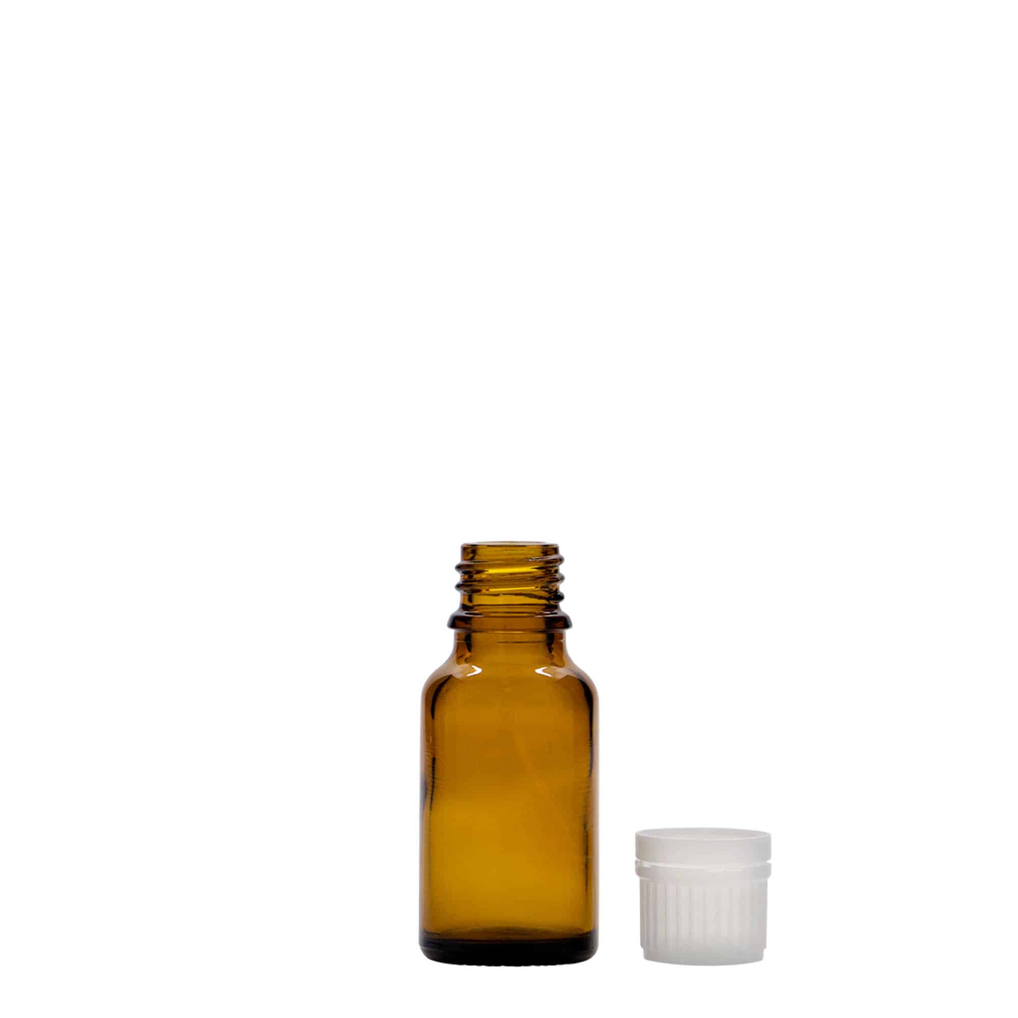 15 ml Boccetta di vetro, marrone, imboccatura: DIN 18