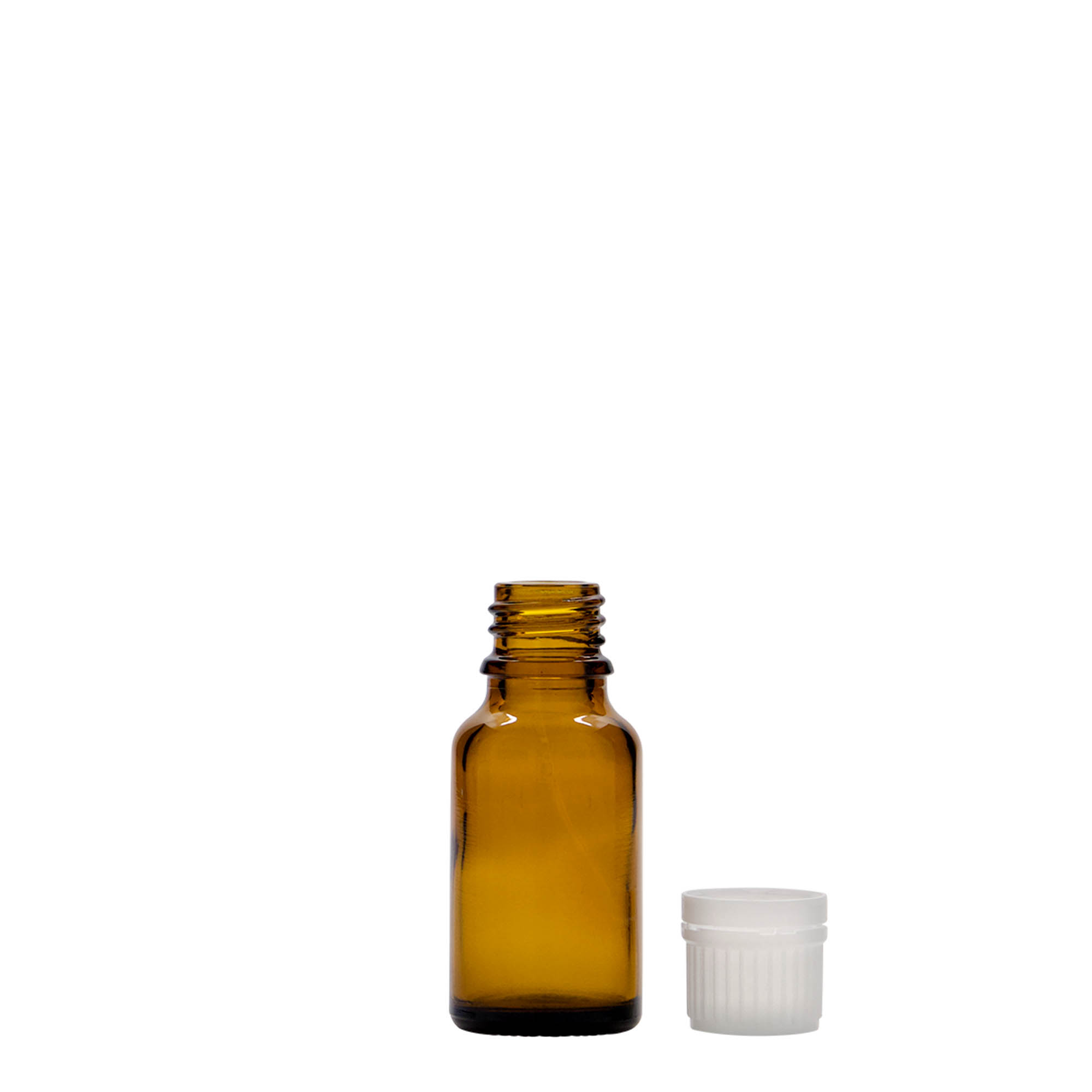 15 ml flacone medico, vetro, marrone, bocca: DIN 18