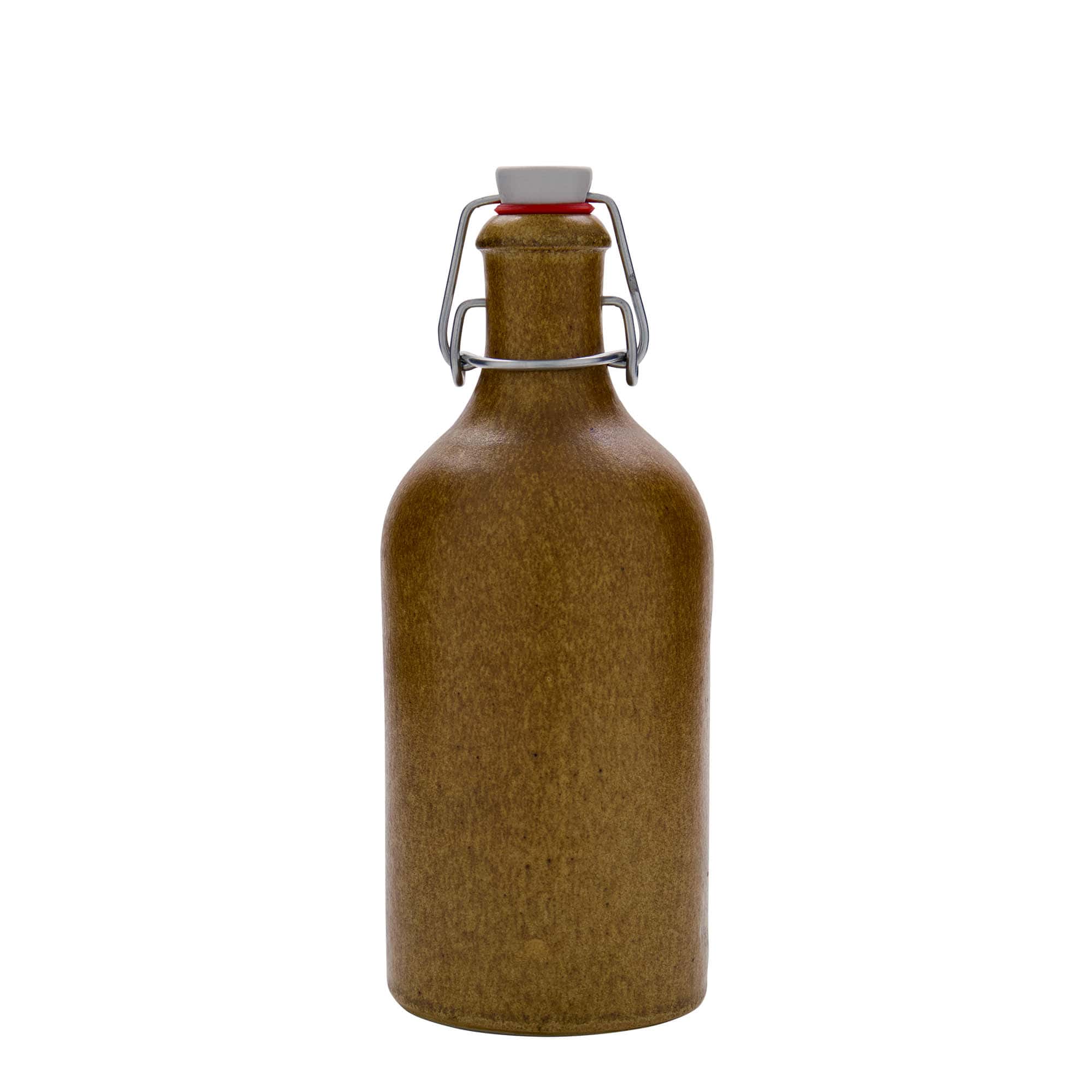 Brocca da 500 ml, gres, marrone cristallo, bocca: chiusura a staffa