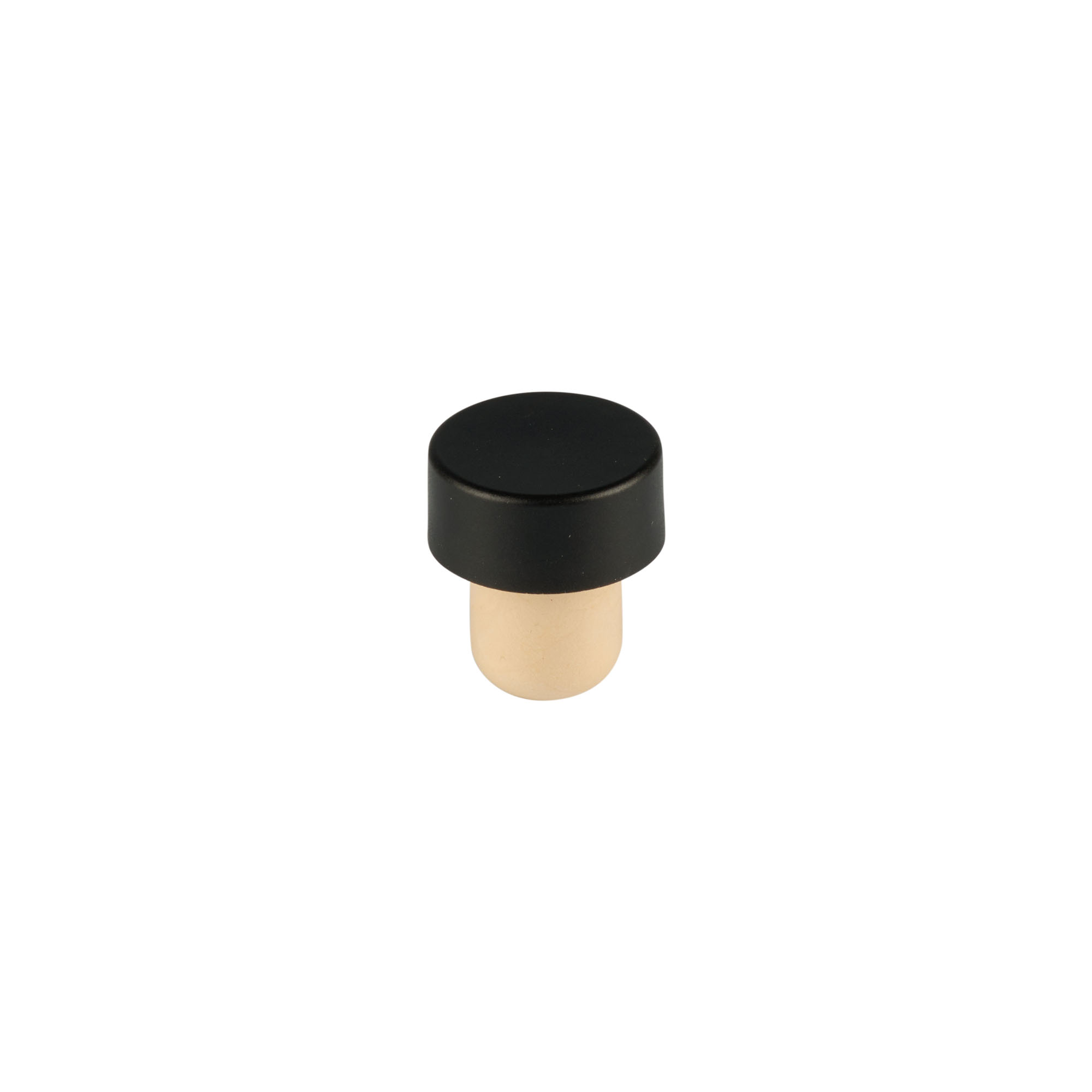 Tappo con manico 11 mm, legno, nero, per bocca: sughero