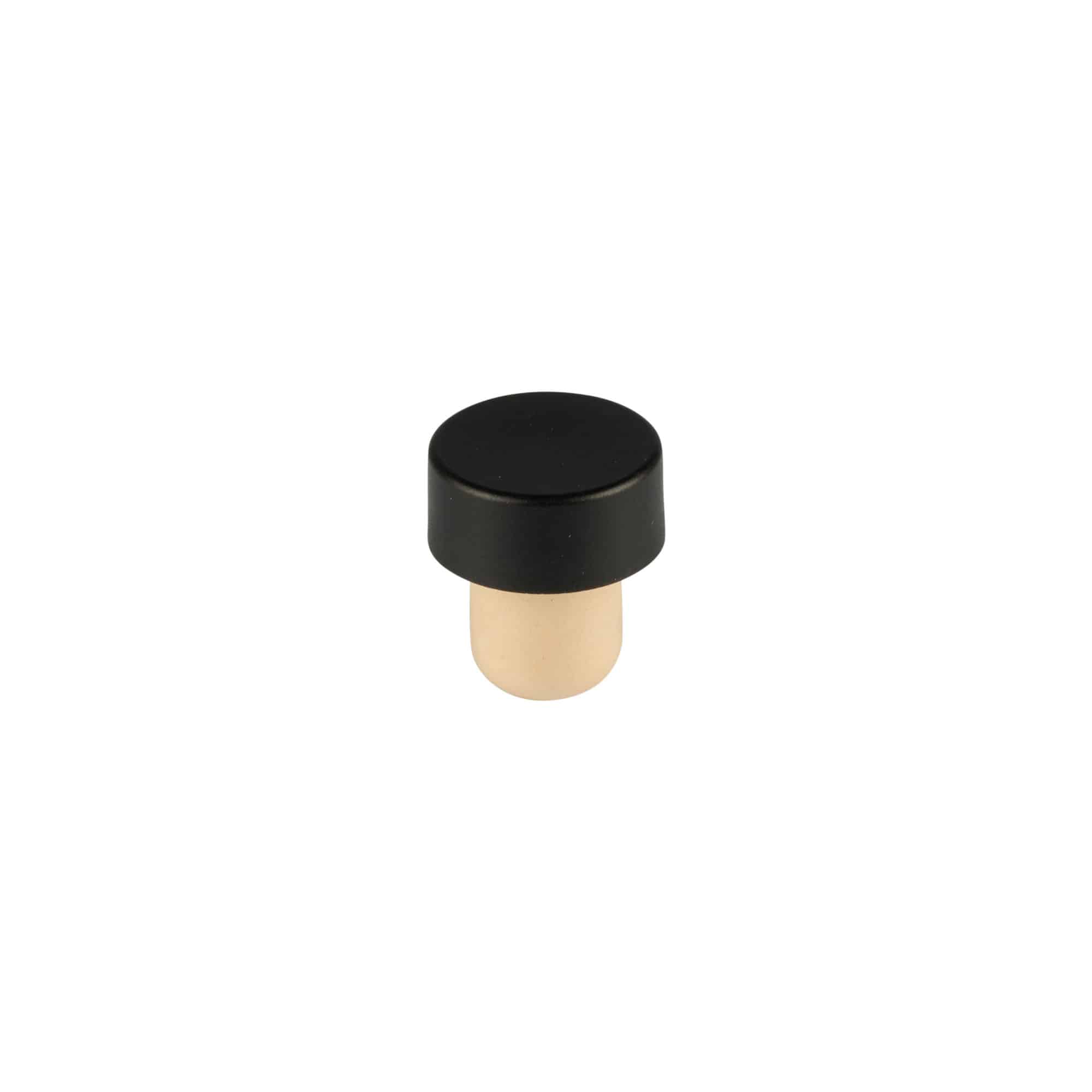 Tappo a vite 11 mm, legno, nero, per bocca: sughero Tappo a vite 11 mm, legno, nero, per bocca: sughero