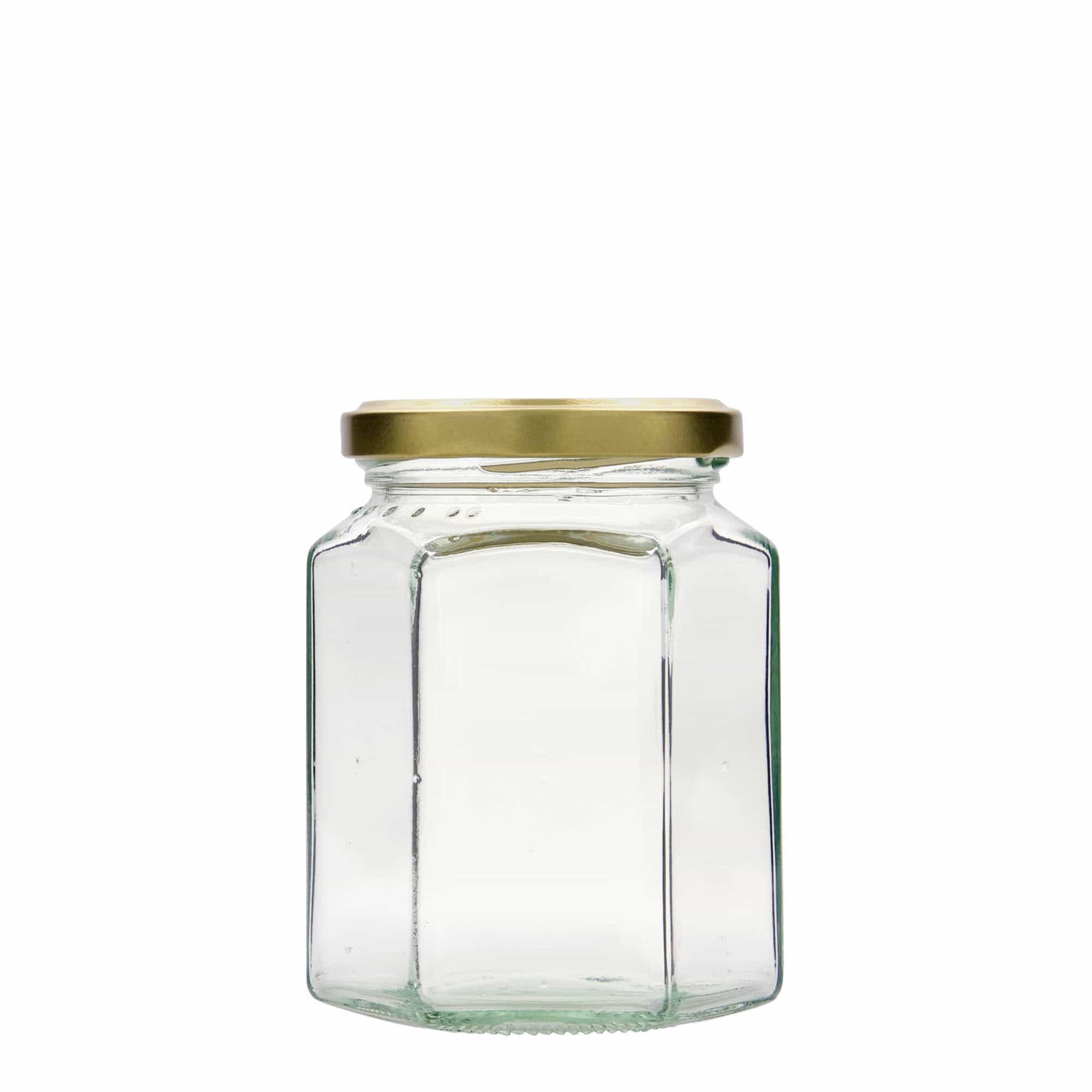 288 ml Vasetto esagonale, vetro, imboccatura: Twist-Off (TO 63)