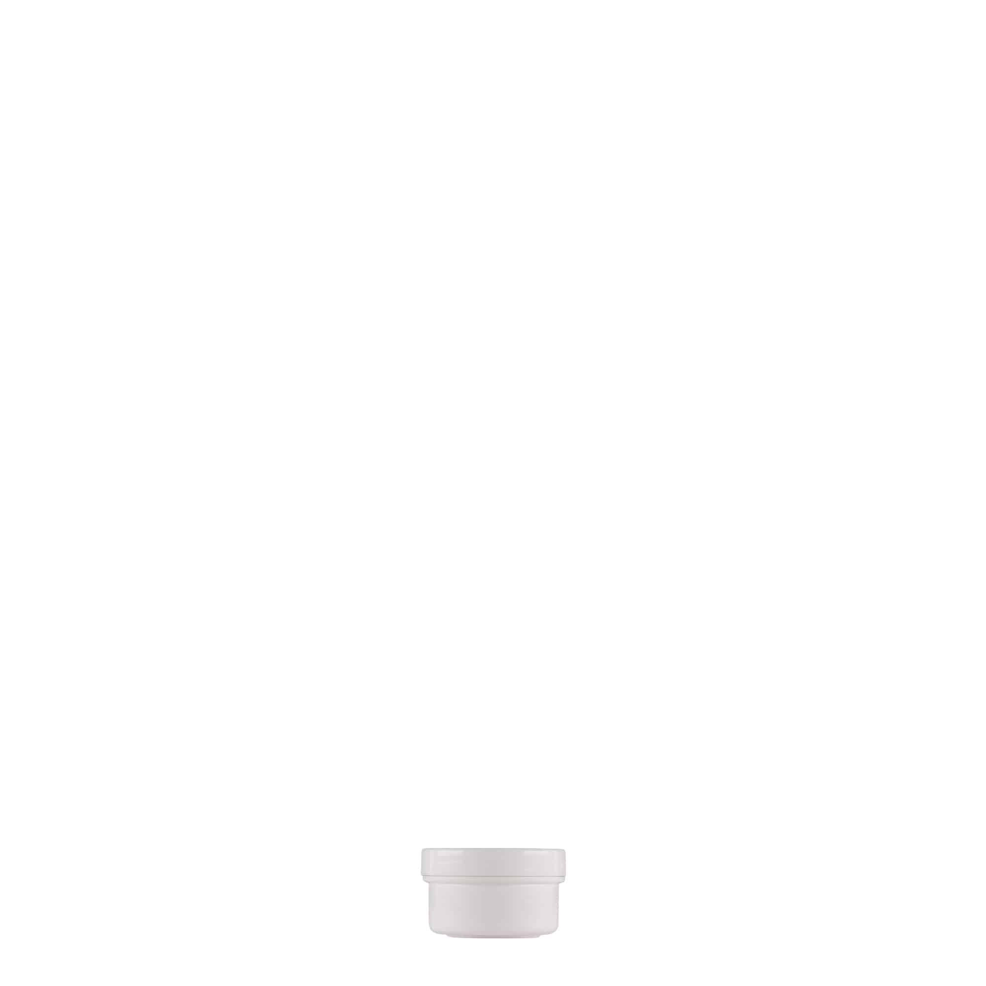 6 ml barattolo in plastica 'White Line', PP, bianco, bocca: chiusura a vite