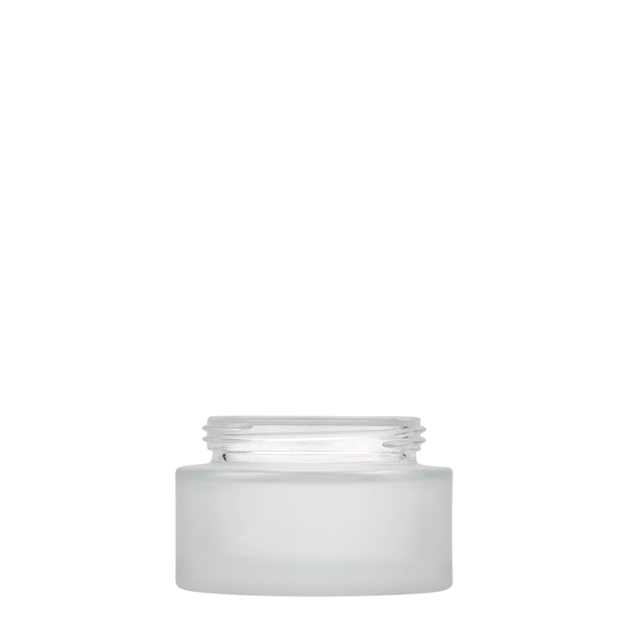 50 ml barattolo 'Edizione Platino', vetro, ghiacciato, bocca: chiusura a vite 50 ml barattolo 'Edizione Platino', vetro, ghiacciato, bocca: chiusura a vite