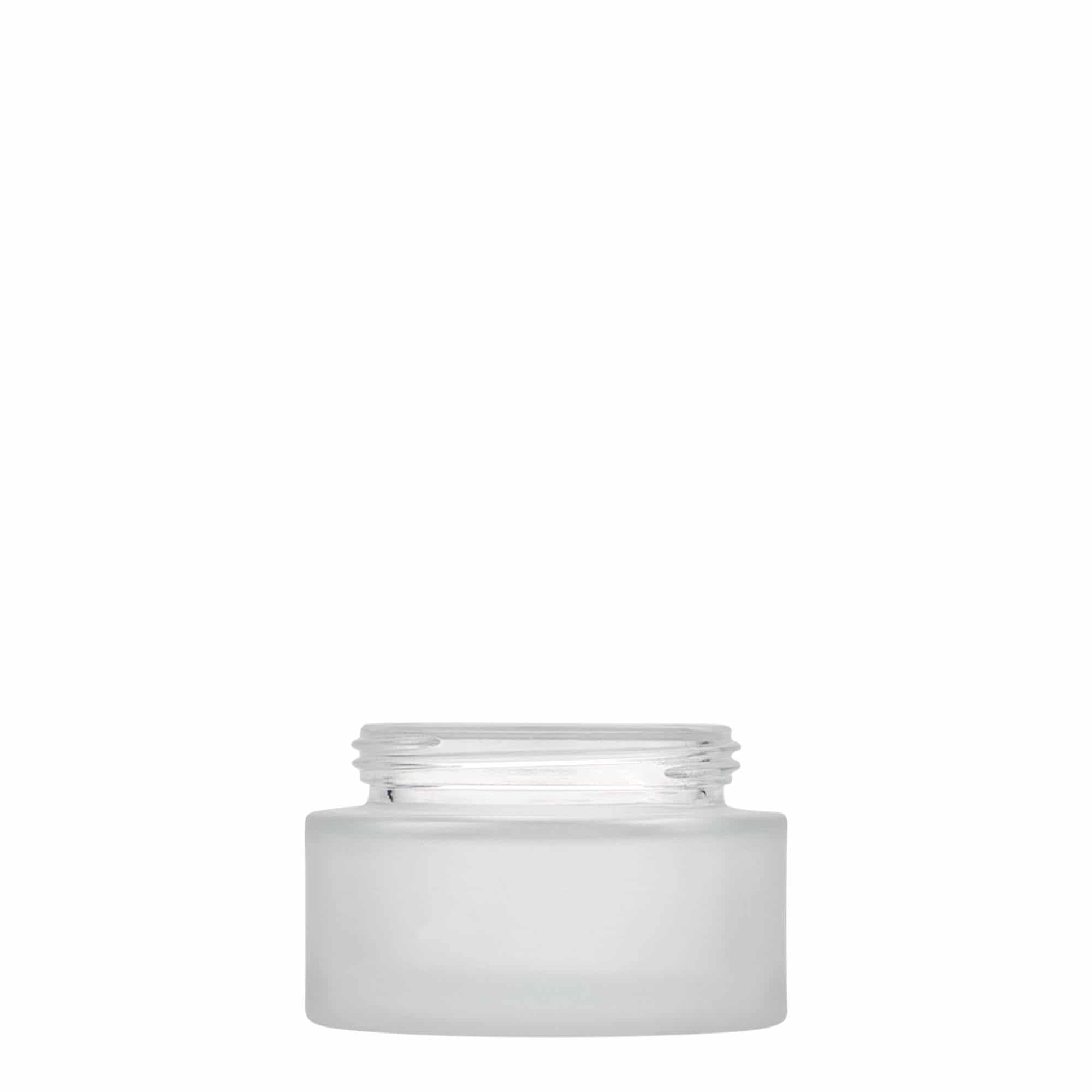 50 ml barattolo 'Edizione Platino', vetro, ghiacciato, bocca: chiusura a vite