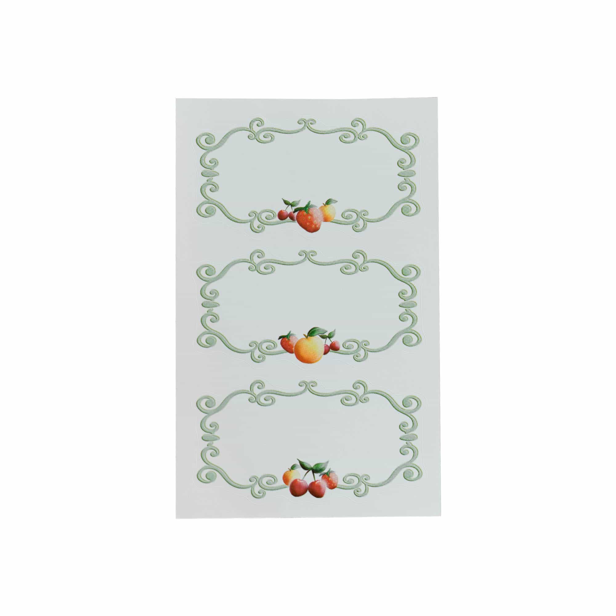 Zweckform Etichette 'Cornice Frutta', rettangolari, carta, multicolore