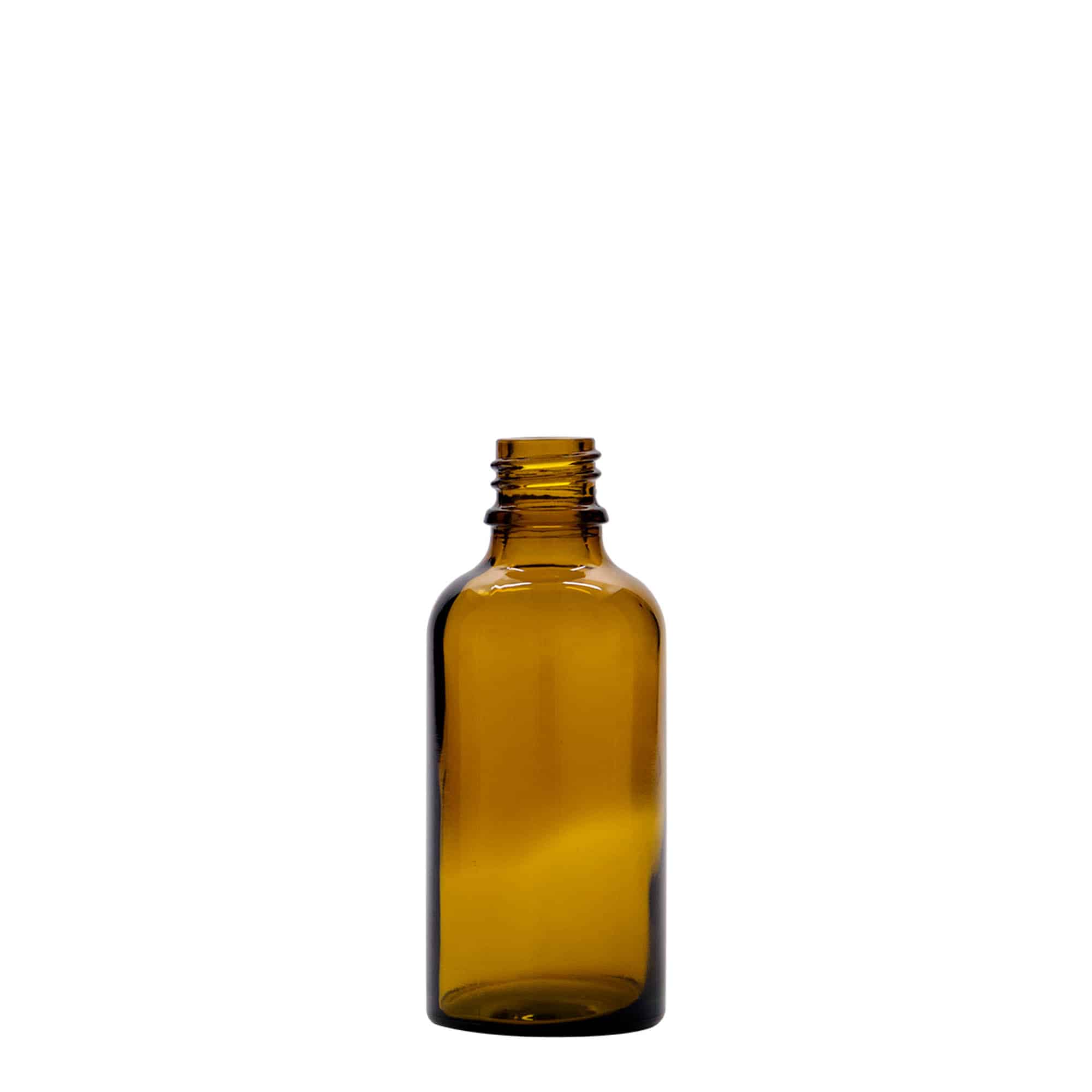 50 ml flacone con contagocce, medicina, vetro, marrone-rosso, bocca: DIN 18