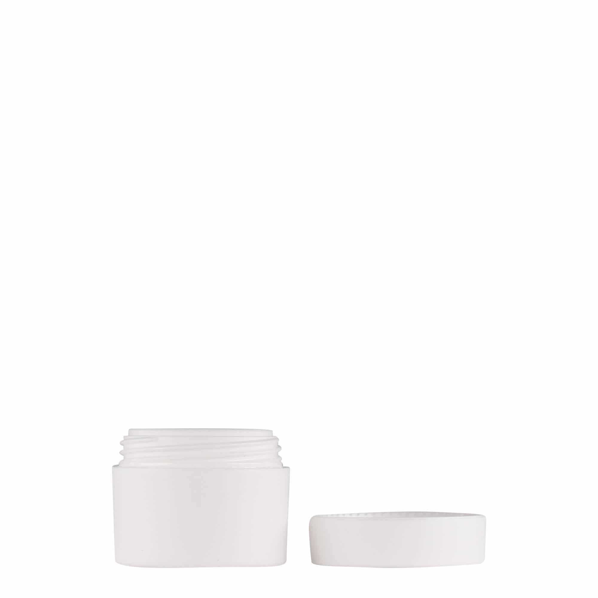 5 ml vasetto in plastica 'Antonella', PP, bianco, apertura: chiusura a vite