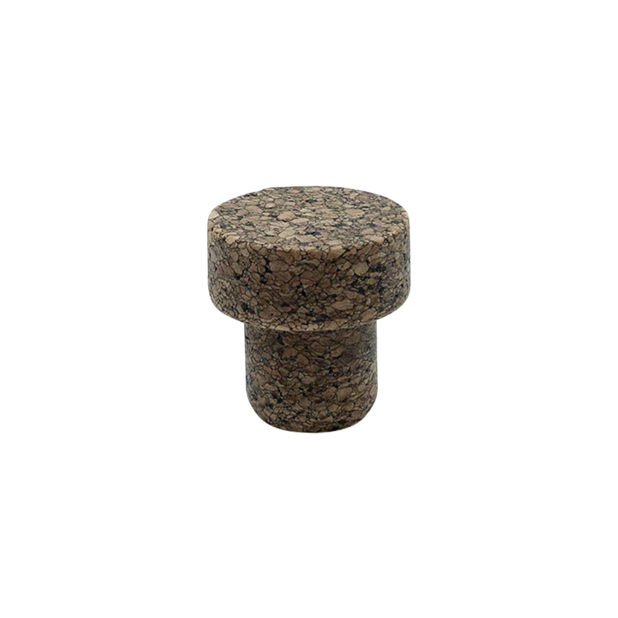 Tappo a manico 'Sharp' 22,5 mm, Corkcoal, per bocca: sughero