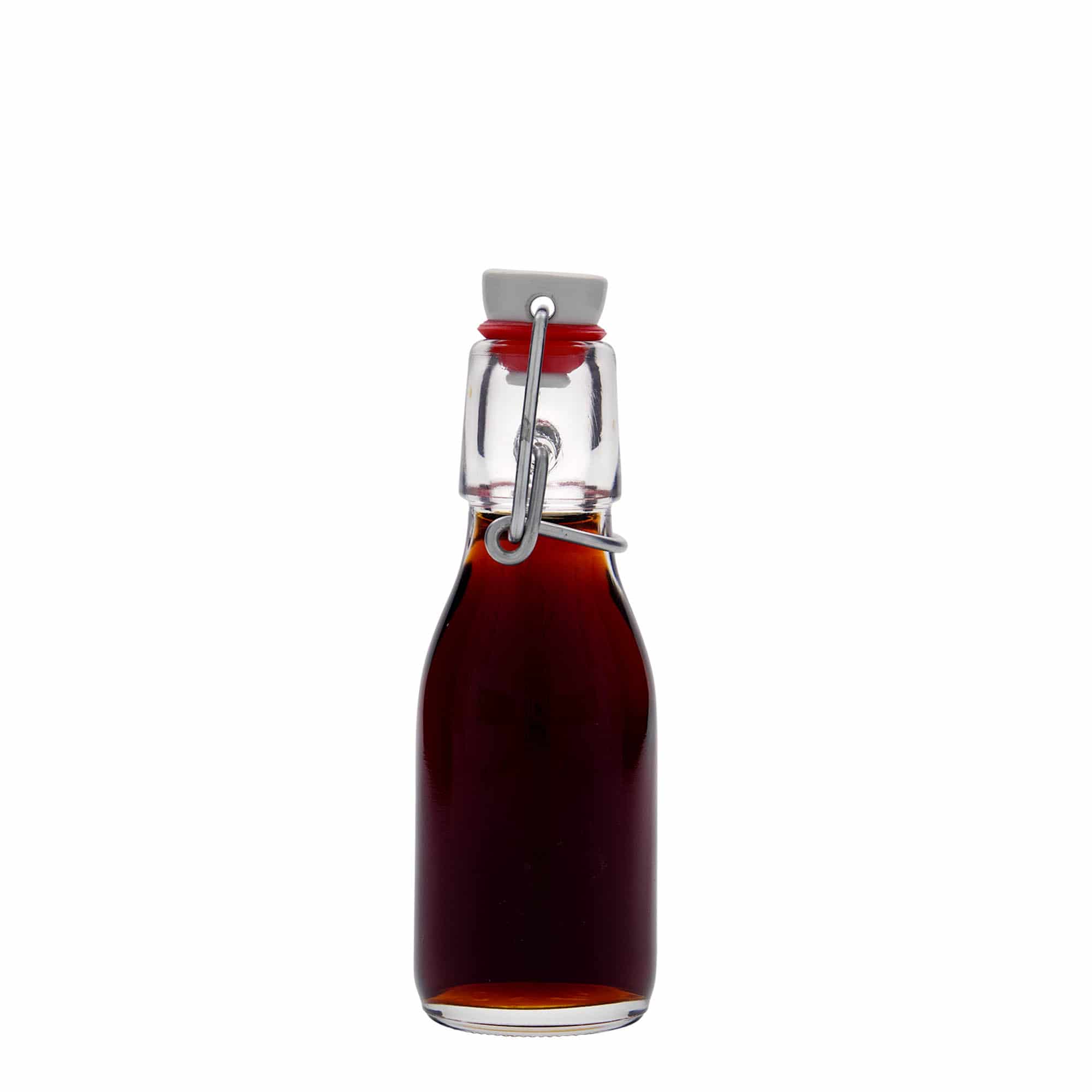 Bottiglia di vetro da 100 ml 'Paul', bocca: chiusura a gancio Bottiglia di vetro da 100 ml 'Paul', bocca: chiusura a gancio