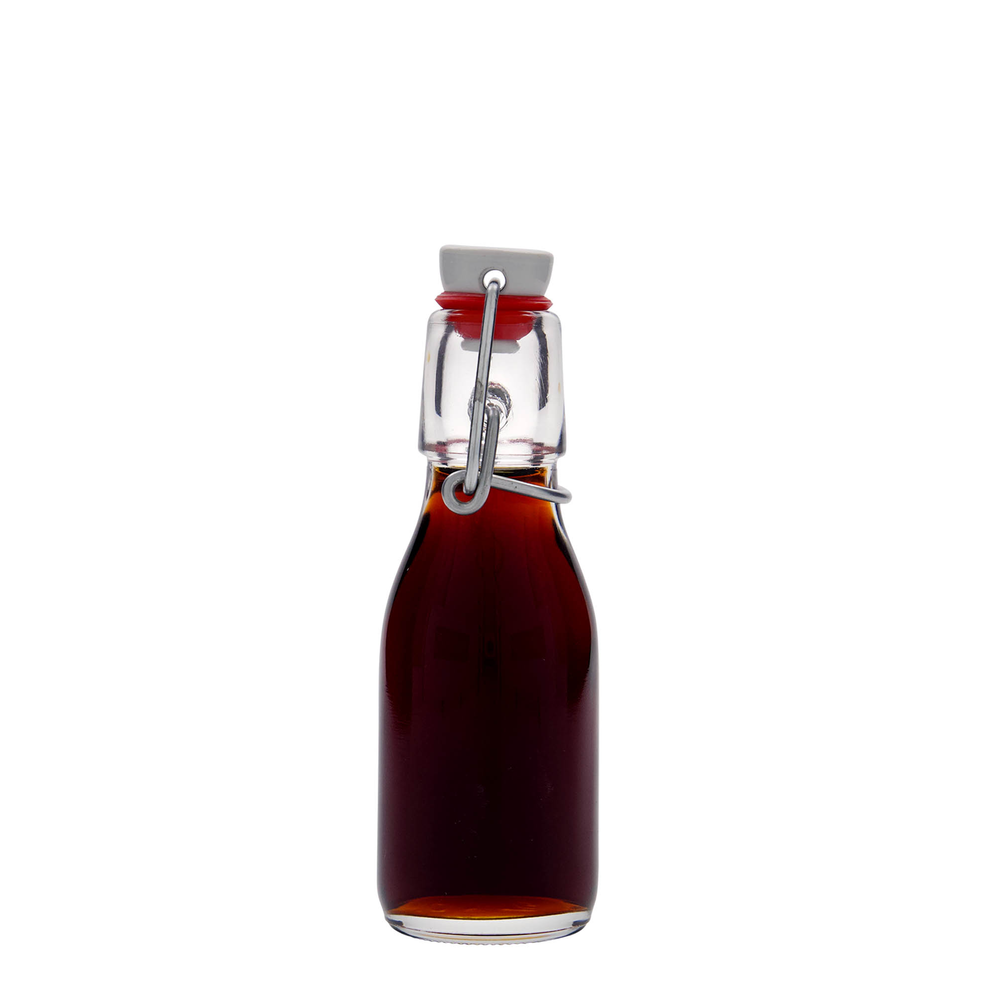 Bottiglia di vetro da 100 ml 'Paul', bocca: chiusura a gancio Bottiglia di vetro da 100 ml 'Paul', bocca: chiusura a gancio
