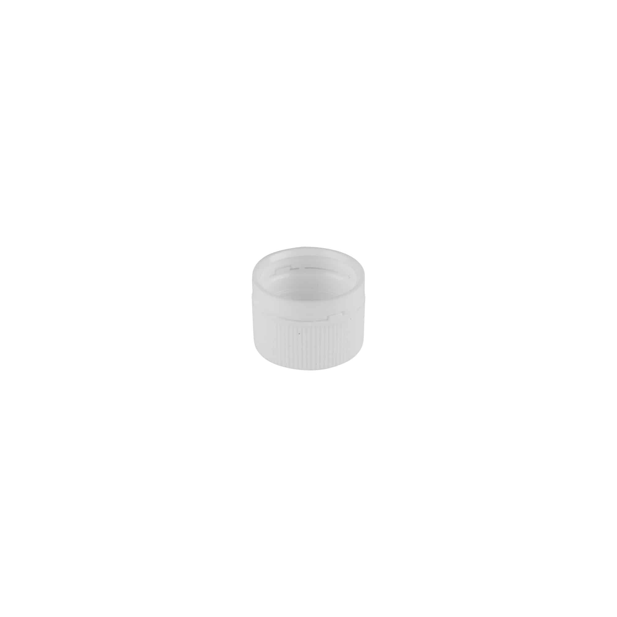 Tappo a vite per tubetti in PET, plastica, bianco