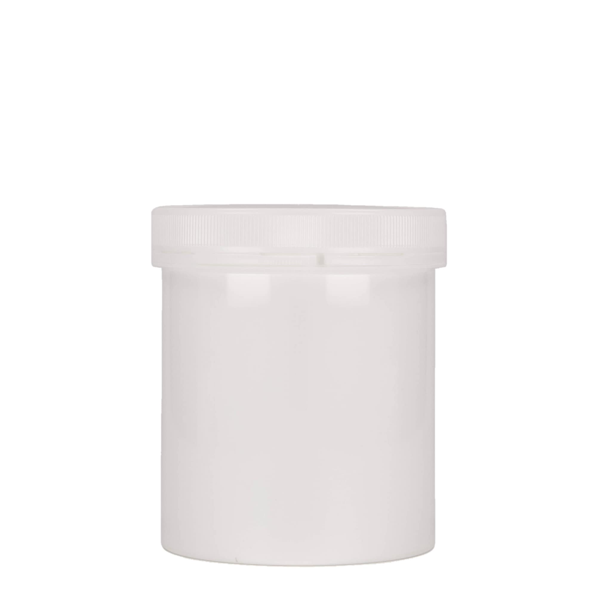 500 ml barattolo in plastica 'Securilock', PP, bianco, bocca: chiusura a vite