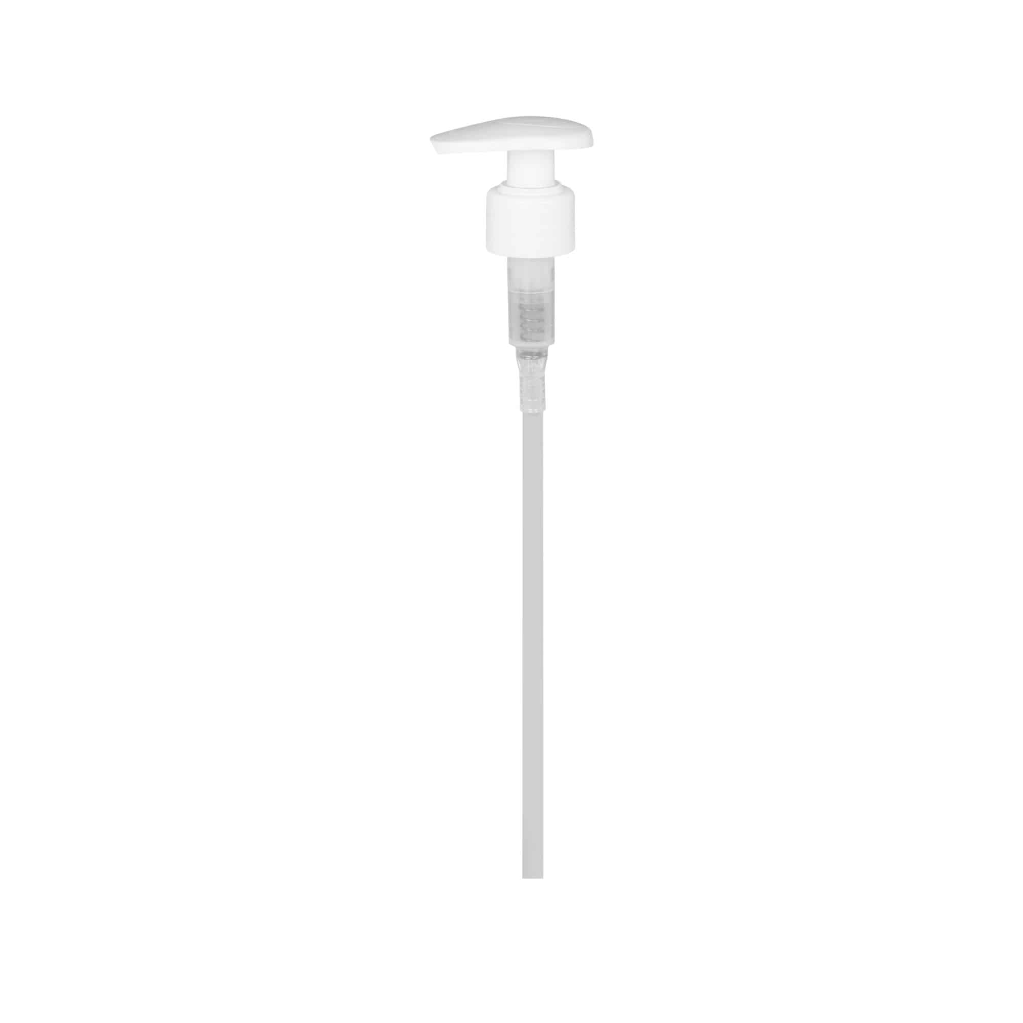 Tappo a vite dispenser a pompa, plastica PP, bianca, per imboccatura: 24/410