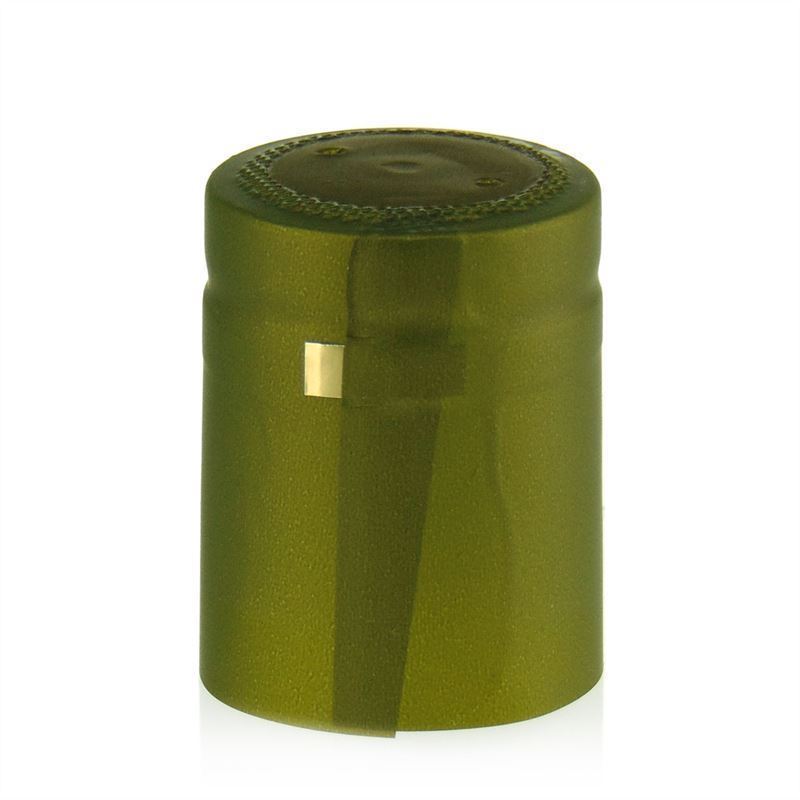 Capsula termoretraibile 32x41, plastica PVC, verde oliva Capsula termoretraibile 32x41, plastica PVC, verde oliva