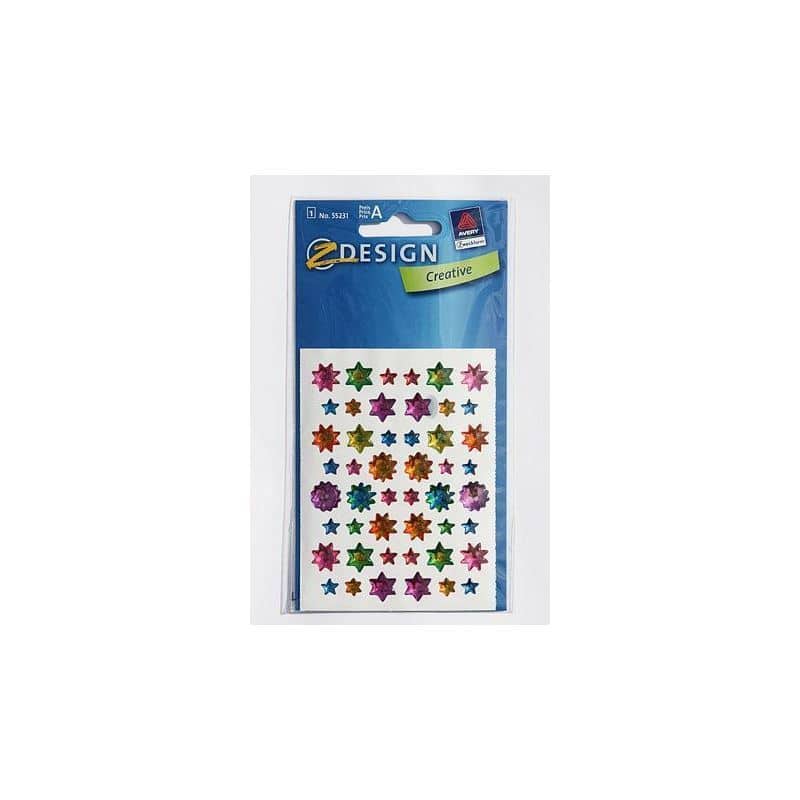 Adesivi 'Stelle in gel', plastica, multicolore Adesivi 'Stelle in gel', plastica, multicolore