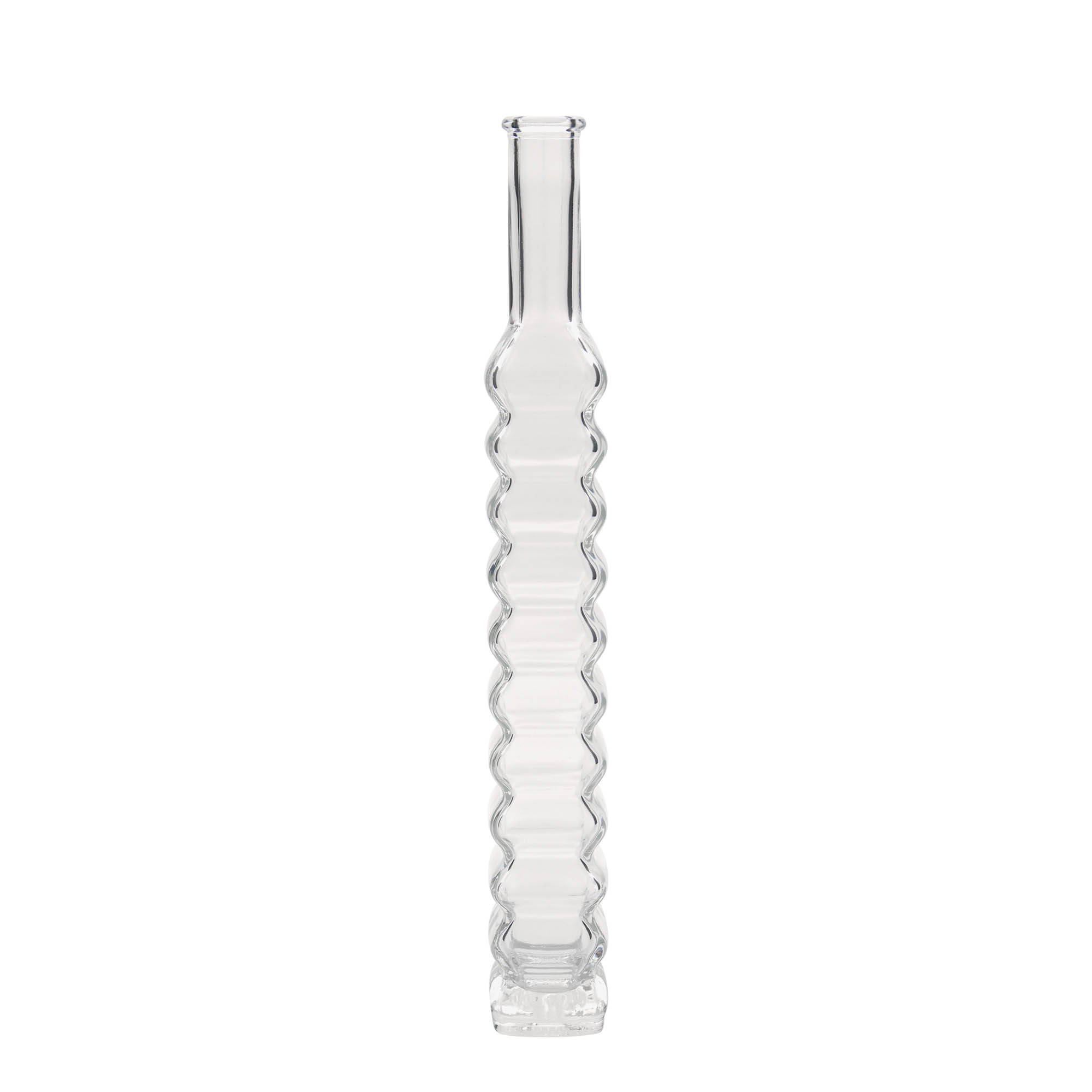 Bottiglia di vetro 200 ml 'Roma, quadrata, bocca: tappo in sughero' Bottiglia di vetro 200 ml 'Roma, quadrata, bocca: tappo in sughero'
