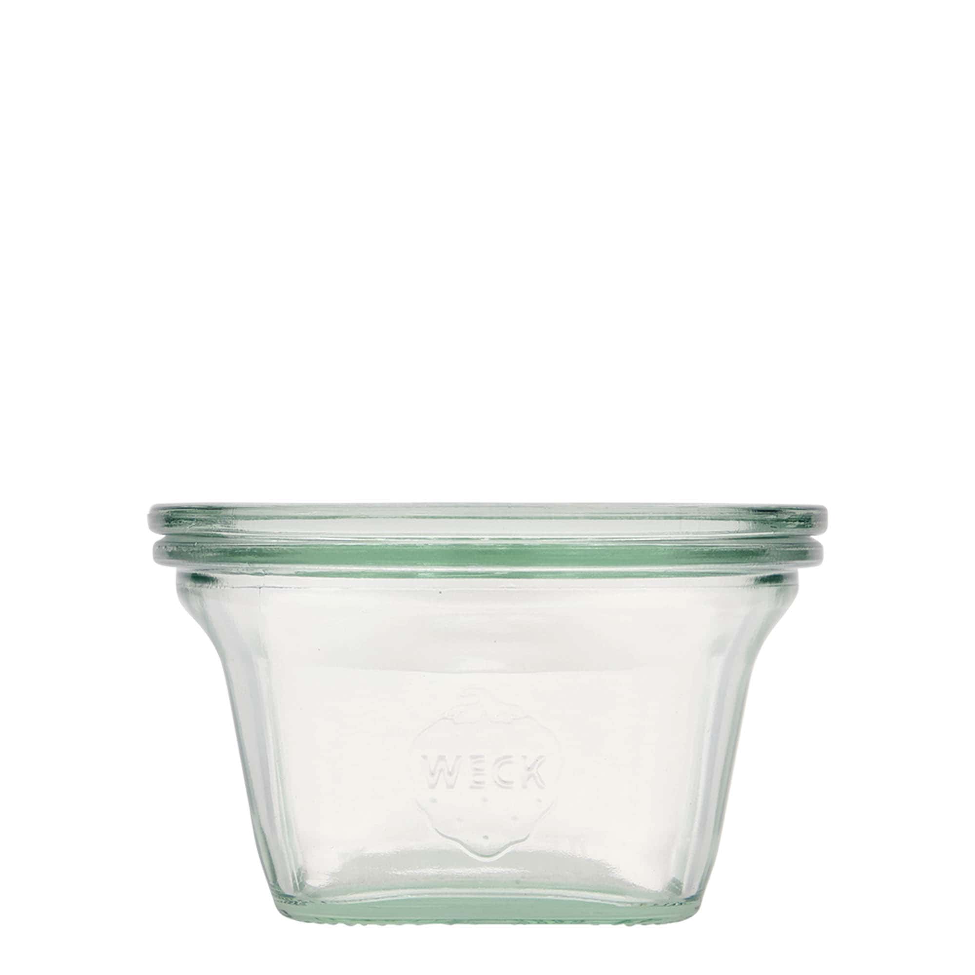 290 ml WECK-Quadroglas, quadrato, bocca: bordo arrotondato