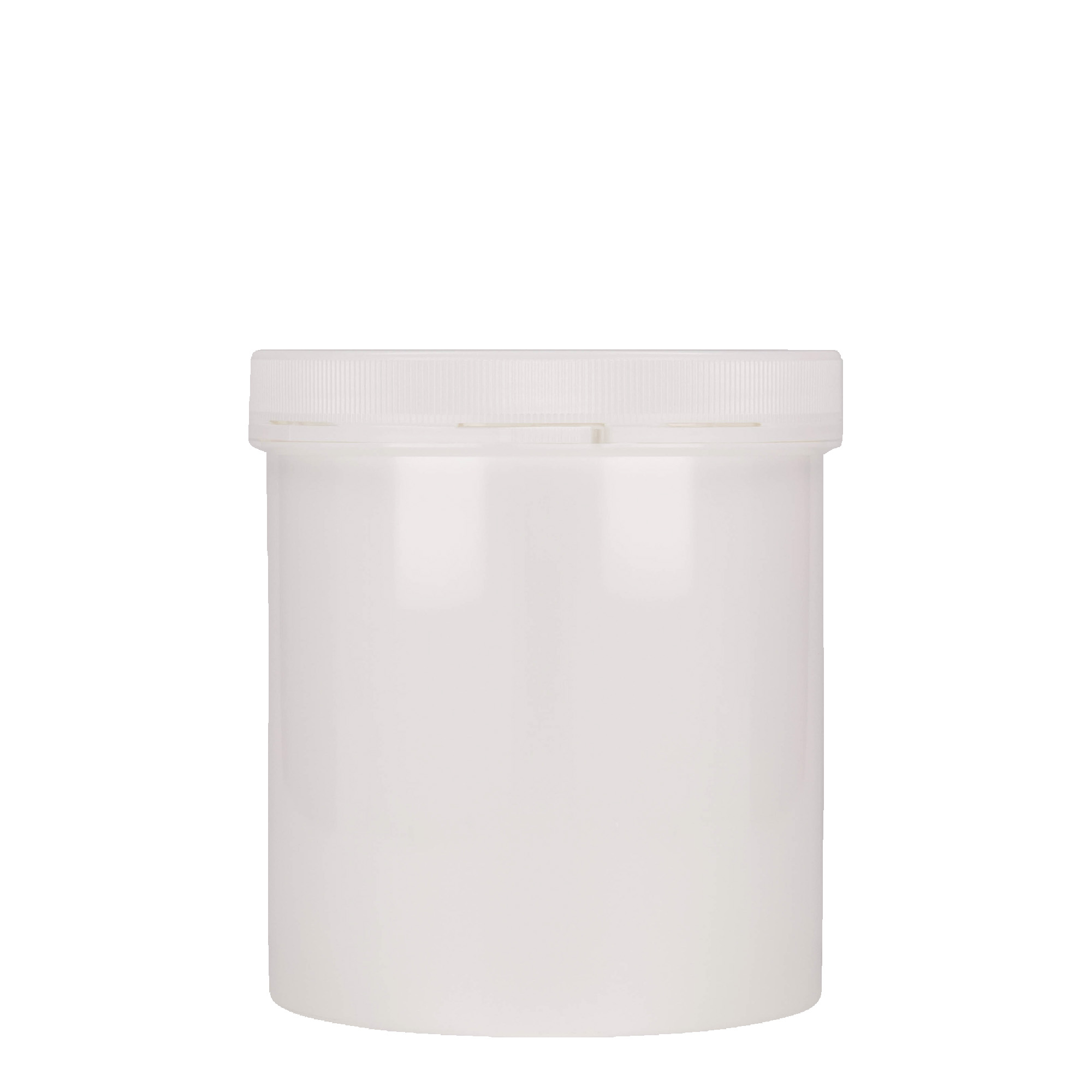 1.000 ml barattolo di plastica 'Securilock', PP, bianco, bocca: chiusura a vite