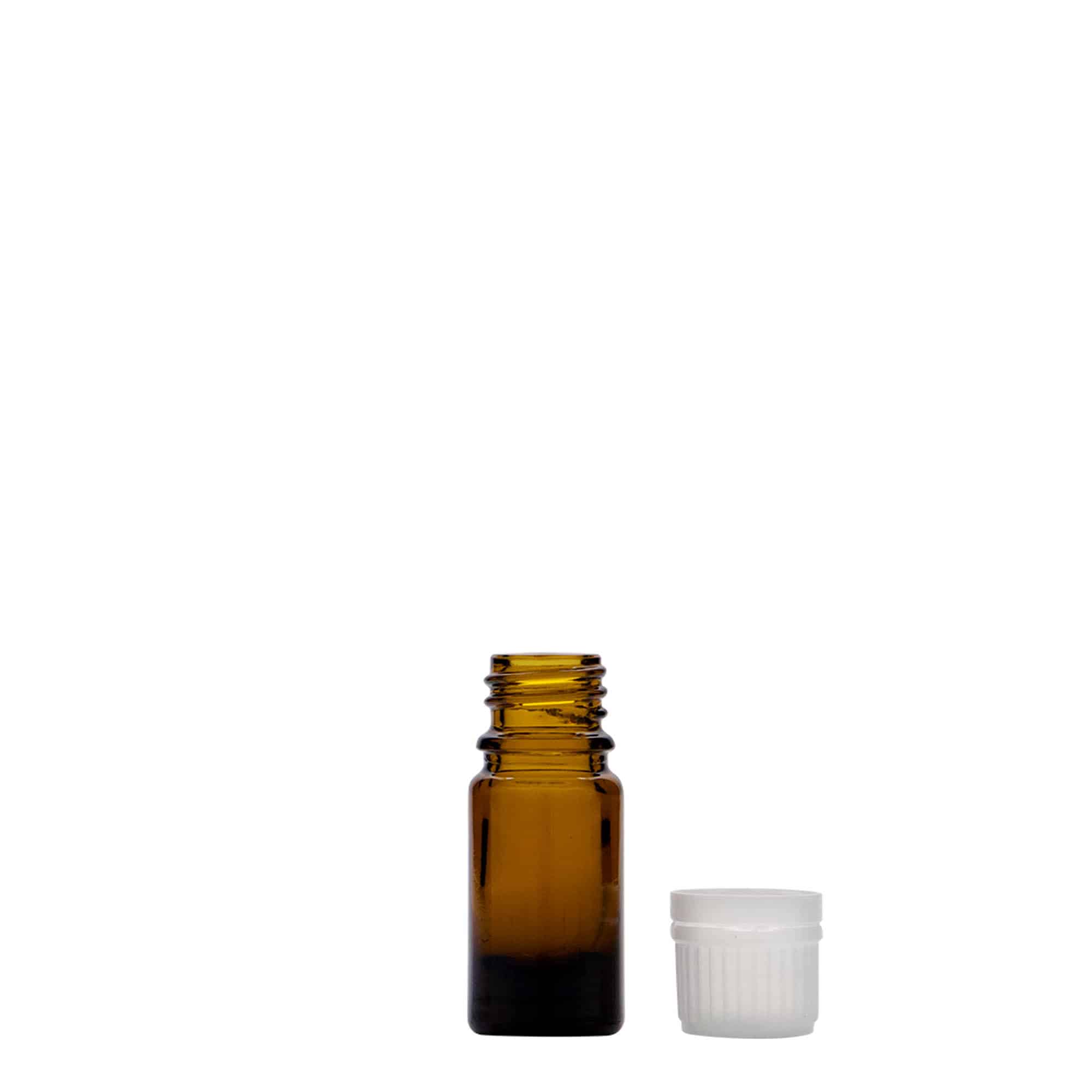 5 ml flacone medicinale, vetro, marrone, bocca: DIN 18