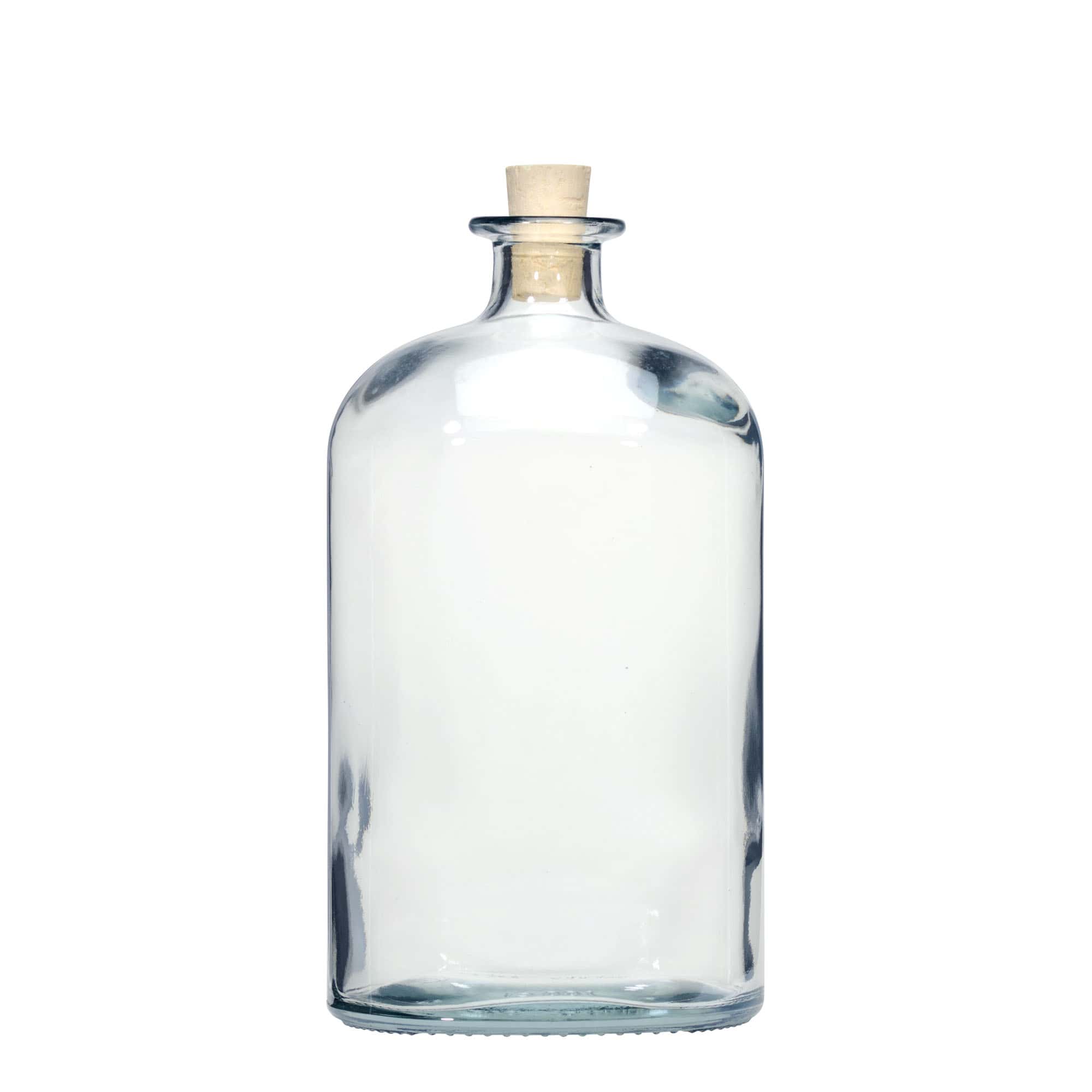 1.000 ml Bottiglia di vetro 'Ei', ovale, imboccatura: fascetta 1.000 ml Bottiglia di vetro 'Ei', ovale, imboccatura: fascetta