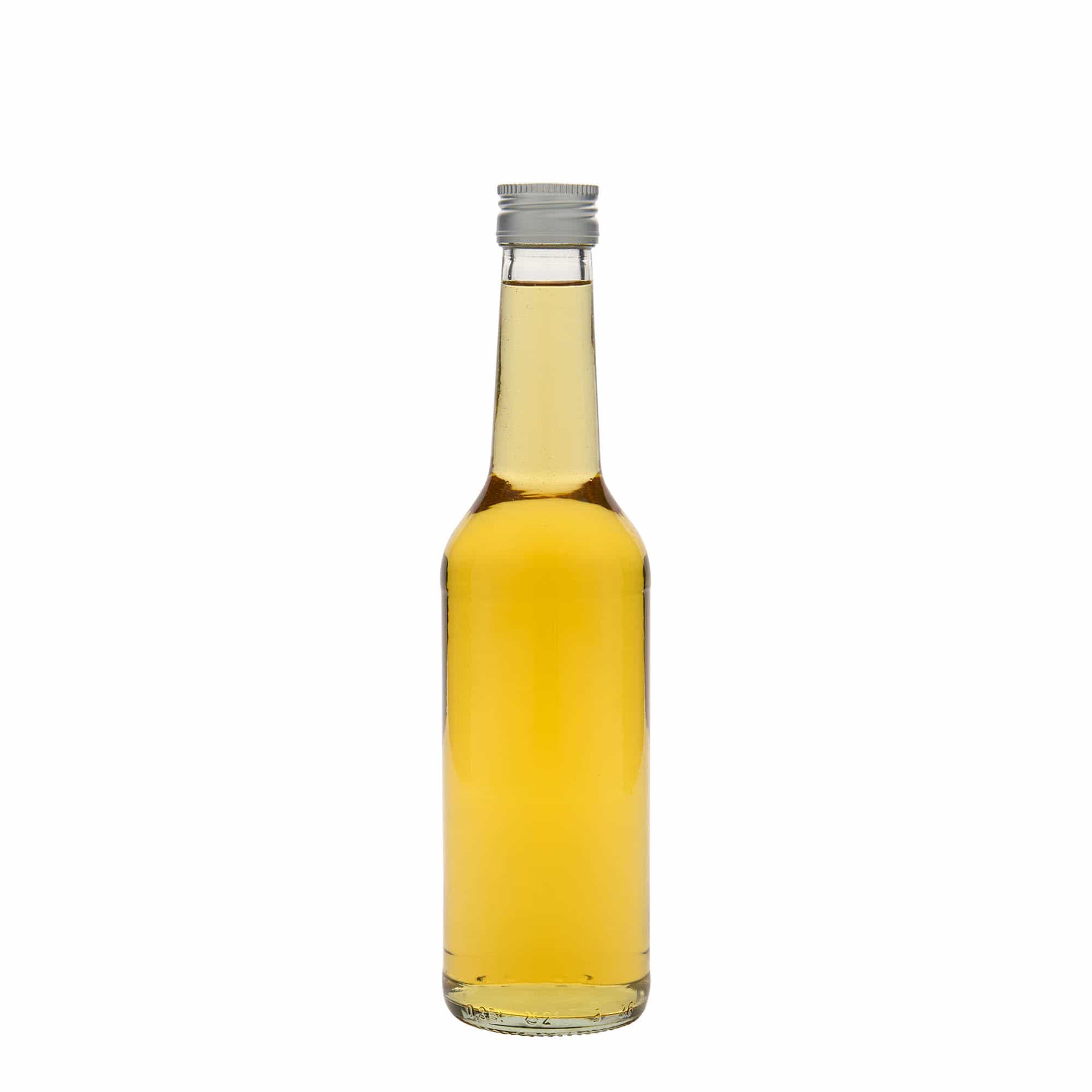 Bottiglia di vetro da 350 ml a collo dritto, bocca: PP 28