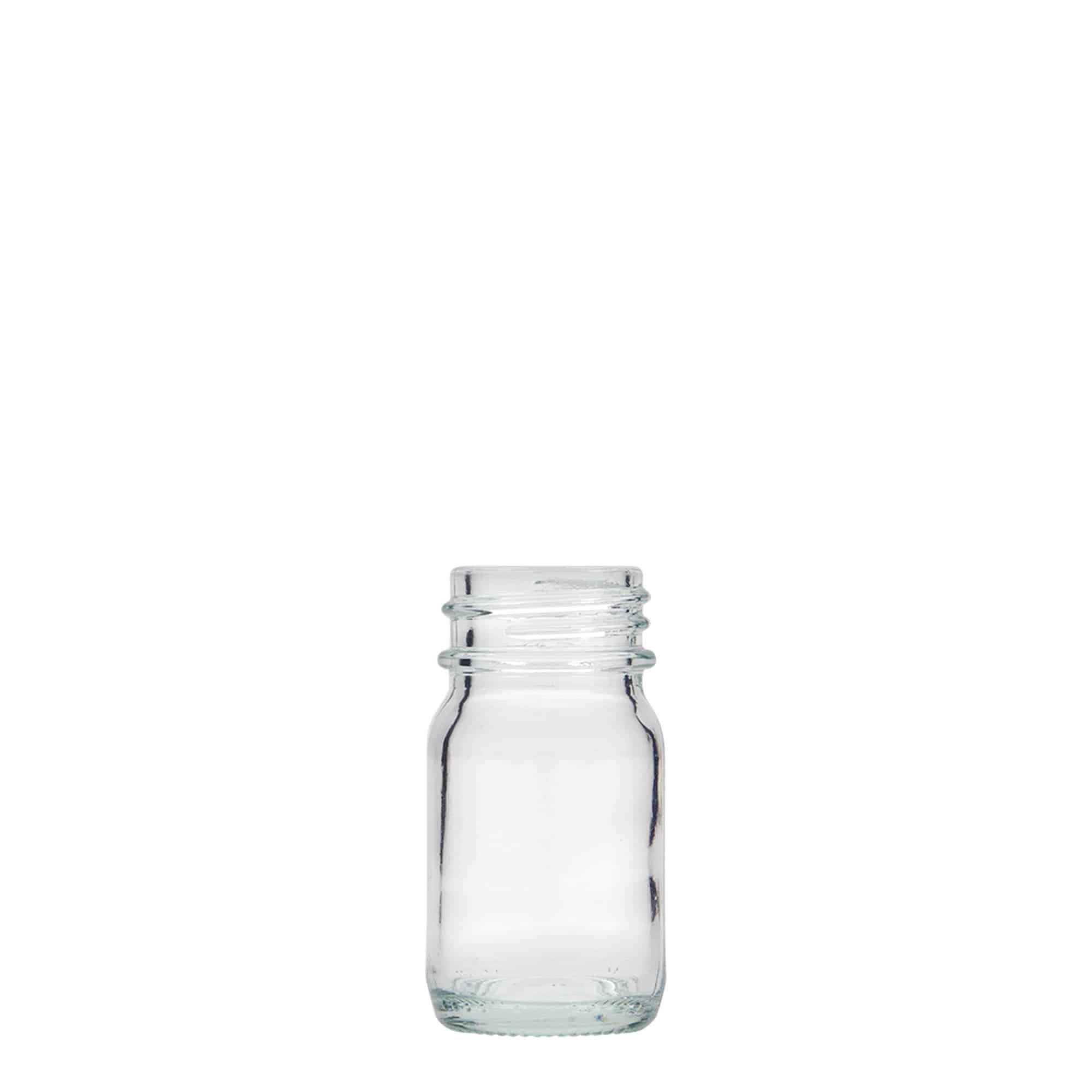 30 ml Vasetto di vetro a bocca larga, imboccatura: DIN 32