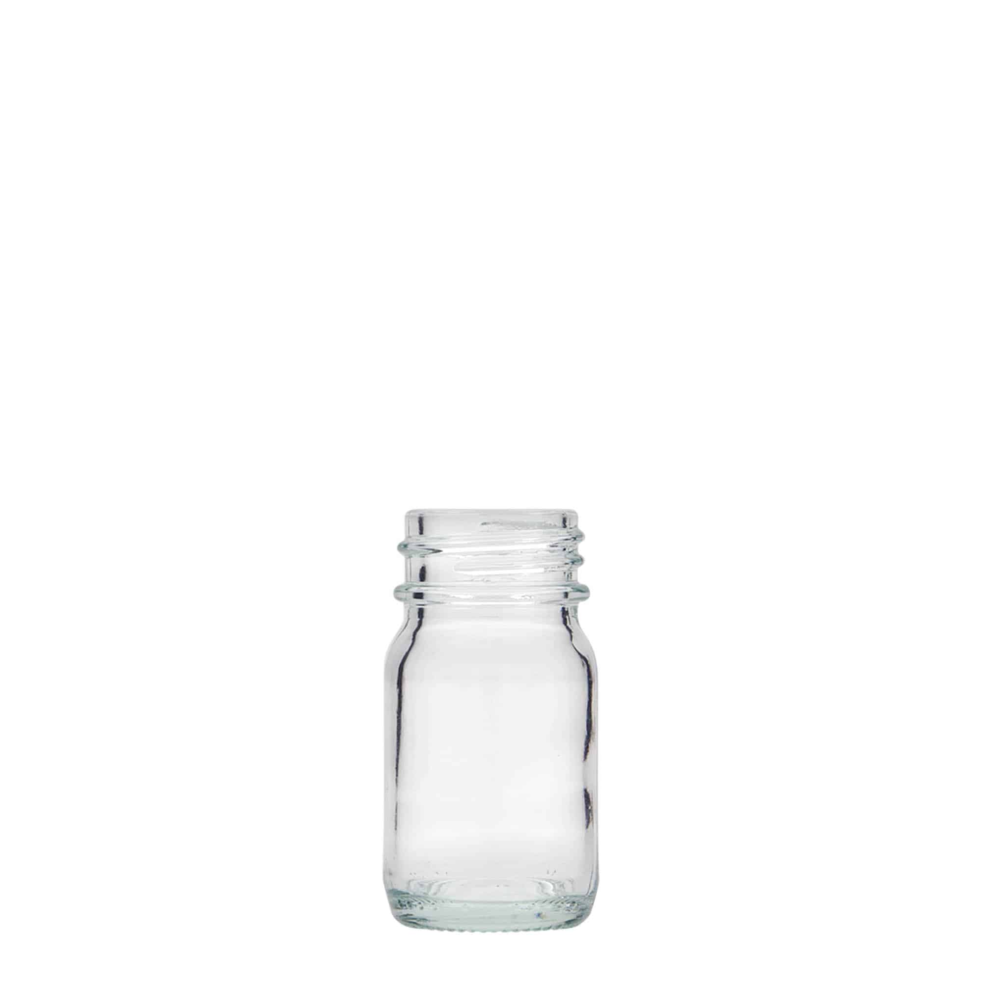 30 ml Vasetto di vetro a bocca larga, imboccatura: DIN 32 30 ml Vasetto di vetro a bocca larga, imboccatura: DIN 32