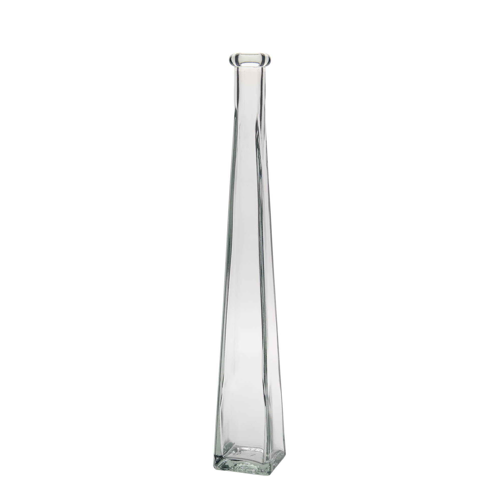 Bottiglia di vetro da 200 ml 'Dama Quadrato', quadrata, bocca: tappo di sughero Bottiglia di vetro da 200 ml 'Dama Quadrato', quadrata, bocca: tappo di sughero