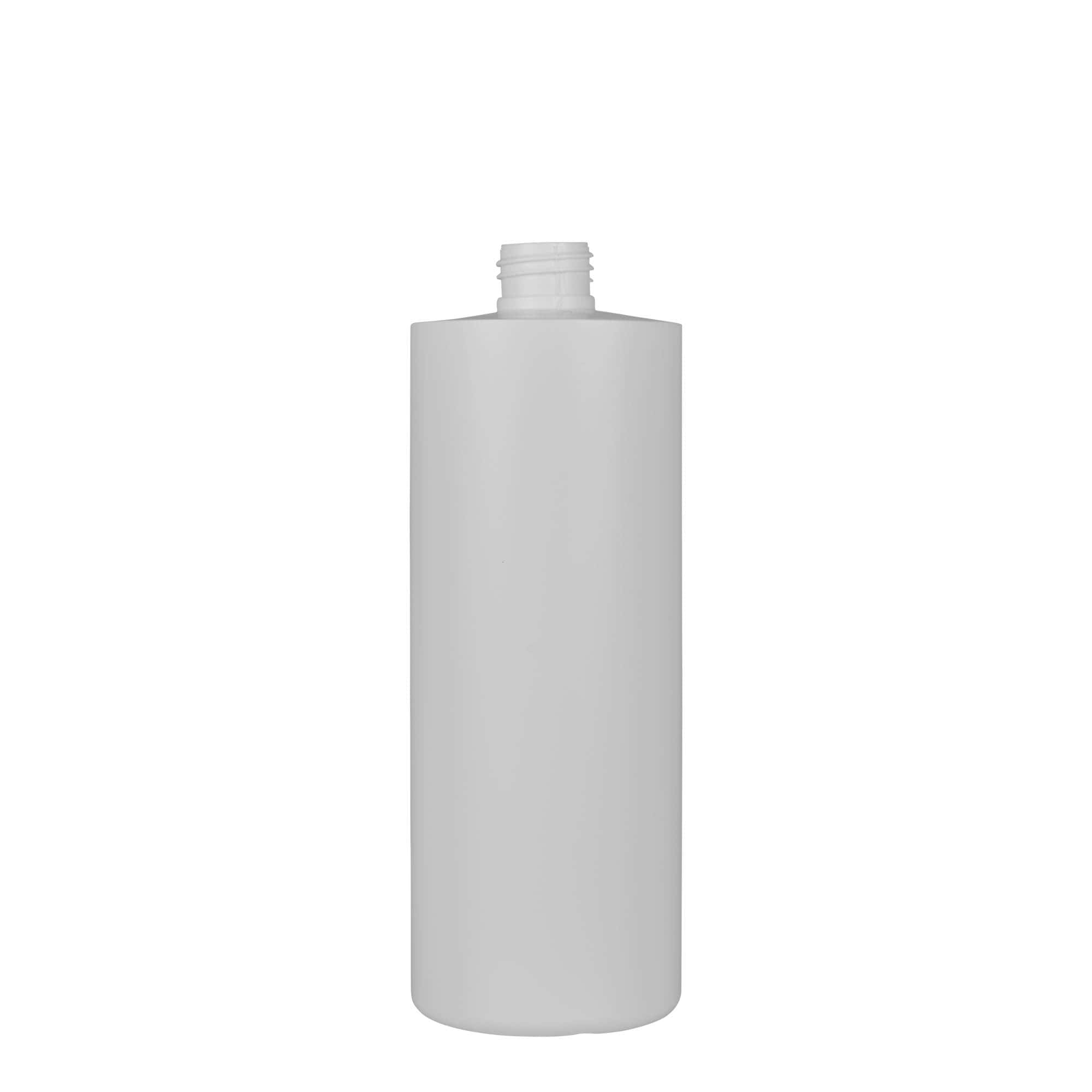 500 ml Flacone in plastica 'Pipe', Green HDPE, bianco, imboccatura: GPI 24/410 500 ml Flacone in plastica 'Pipe', Green HDPE, bianco, imboccatura: GPI 24/410