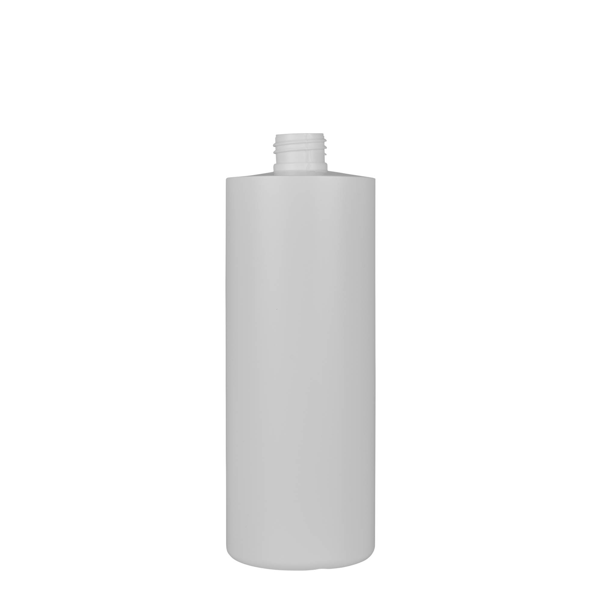 Bottiglia in plastica da 500 ml 'Pipe', HDPE verde, bianca, bocca: 24/410 Bottiglia in plastica da 500 ml 'Pipe', HDPE verde, bianca, bocca: 24/410