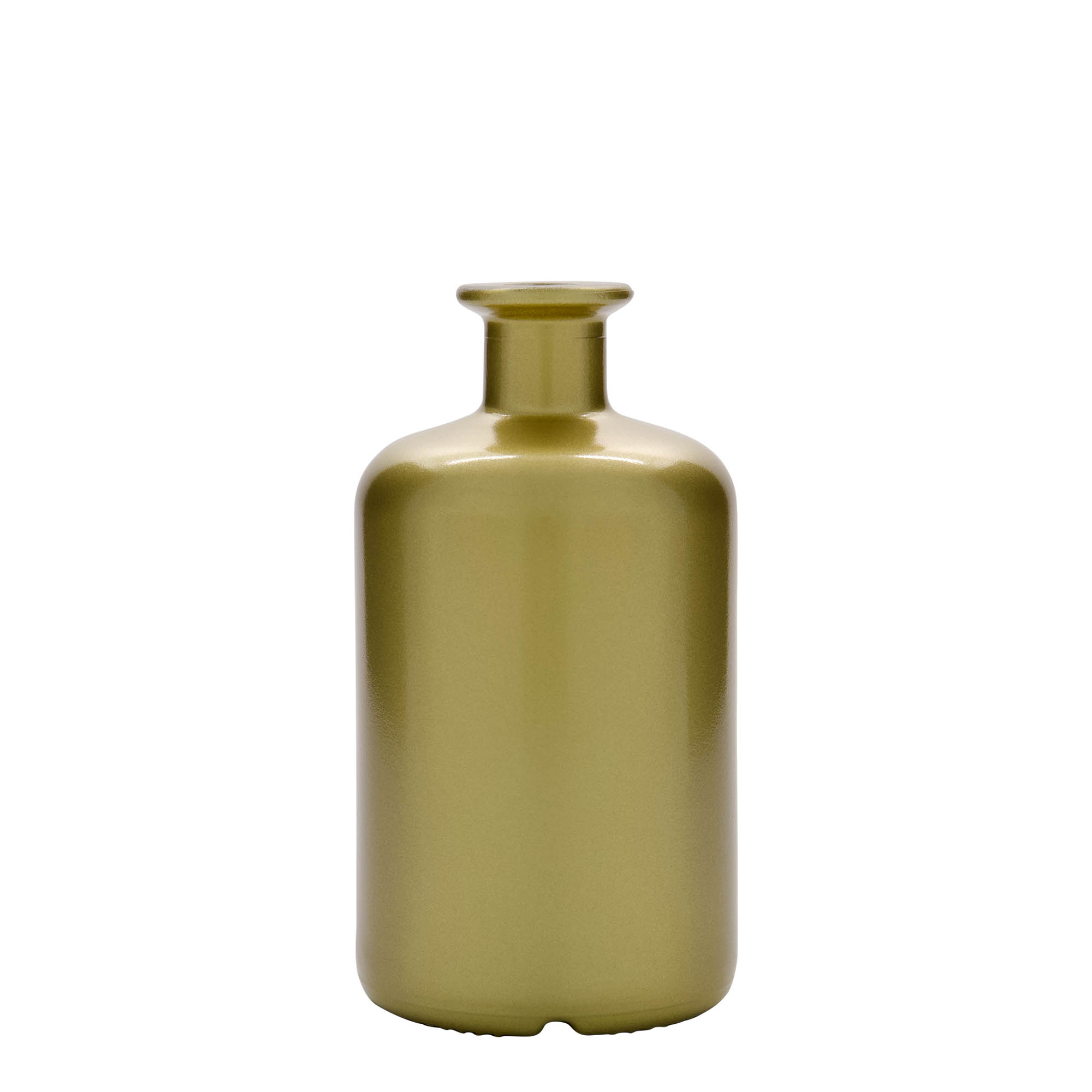 Bottiglia di vetro da 500 ml, da farmacista, oro, bocca: sughero Bottiglia di vetro da 500 ml, da farmacista, oro, bocca: sughero