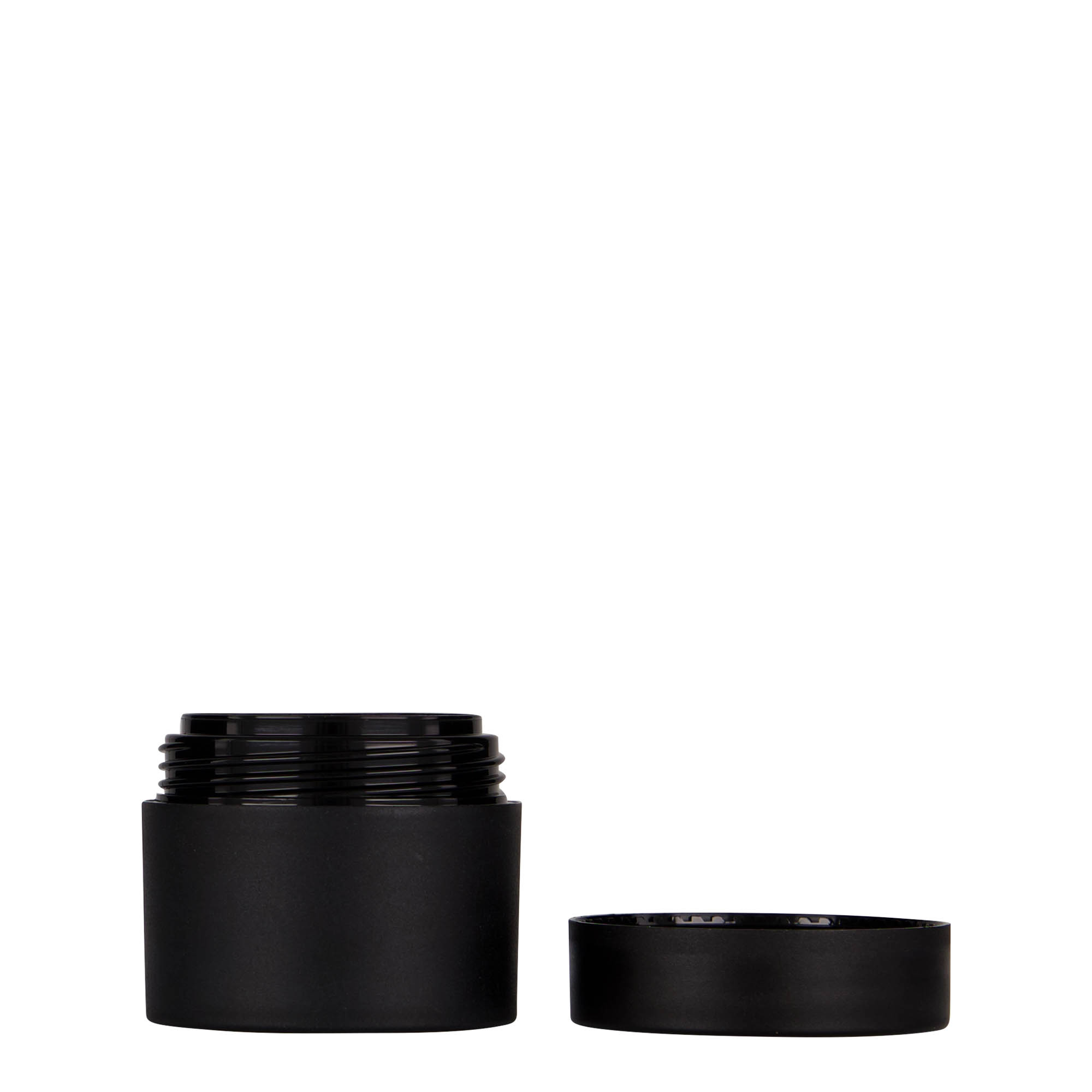 30 ml barattolo in plastica 'Antonella', PP, nero, bocca: chiusura a vite 30 ml barattolo in plastica 'Antonella', PP, nero, bocca: chiusura a vite