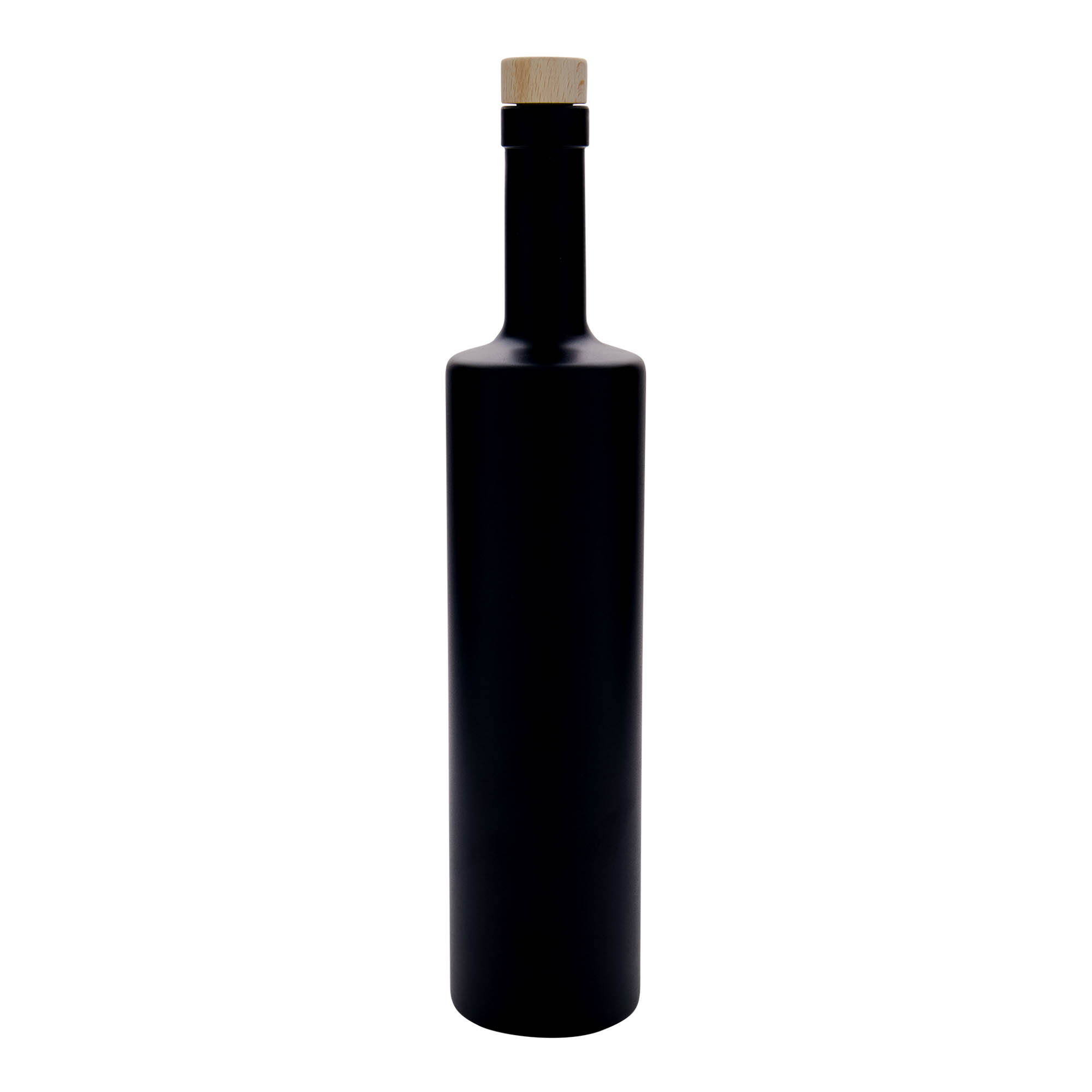 Bottiglia di vetro da 700 ml 'Centurio', nera, bocca: sughero Bottiglia di vetro da 700 ml 'Centurio', nera, bocca: sughero