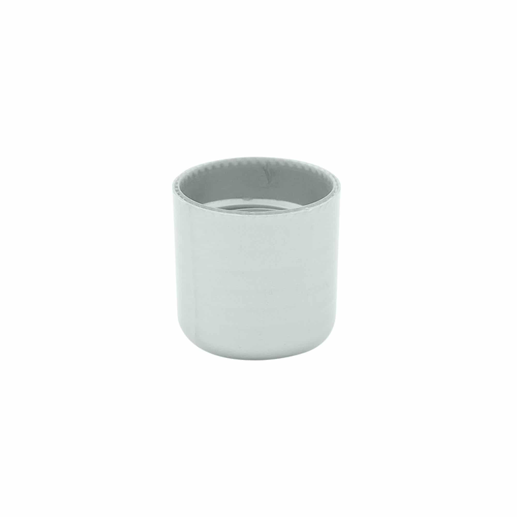 Tappo a vite con inserto riduttore dell'orifizio, plastica PP, argento, per imboccatura: 24/410