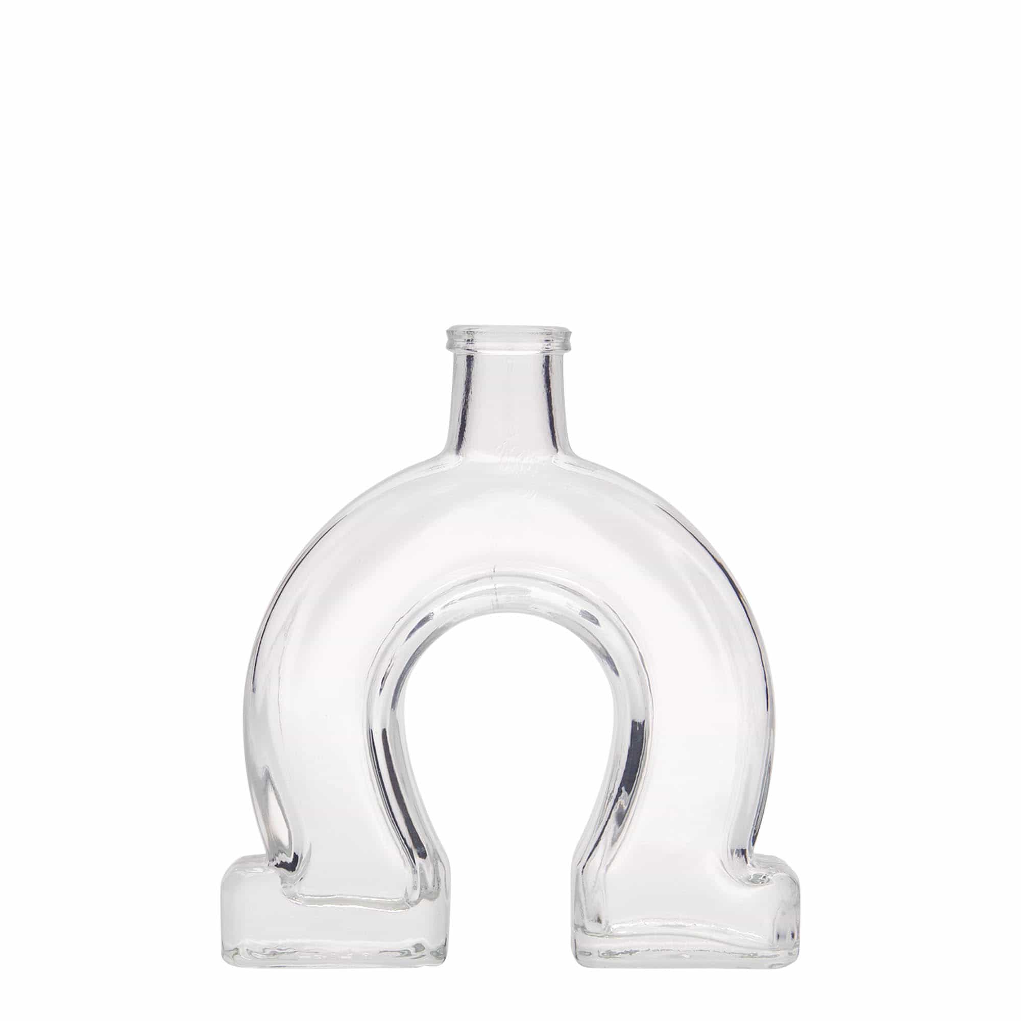 100 ml Bottiglia di vetro 'Ferro di cavallo', imboccatura: fascetta 100 ml Bottiglia di vetro 'Ferro di cavallo', imboccatura: fascetta